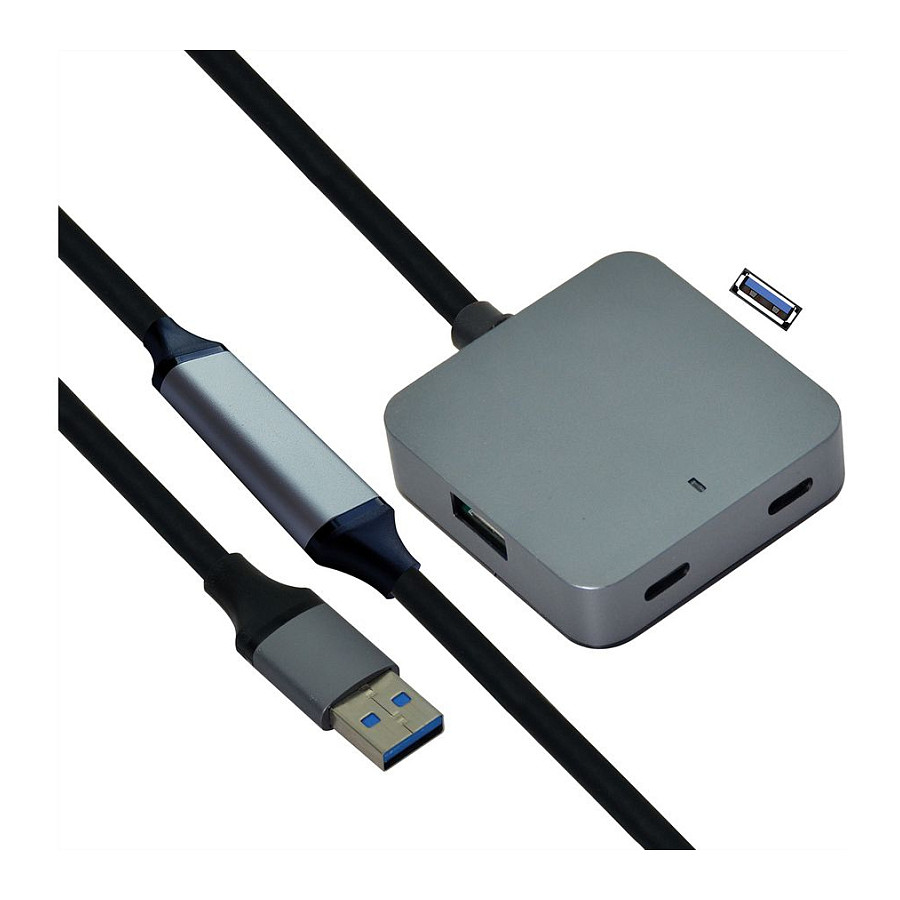 VALUE aktivni USB 3.2 Gen 1 Hub 4 porta (2x USB-A + 2x USB-C), 10m-0