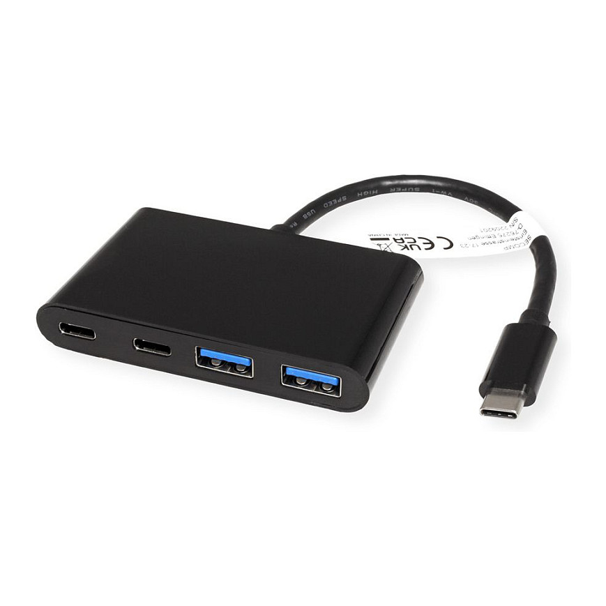 VALUE USB 3.2 Gen 2 Hub 4-portni (2x USB-A, 2x USB-C)-1