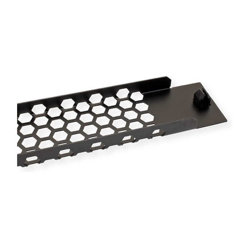 Ventilacijska ploča VALUE za 19" ormar, Snap-in, 1U, crna boja-1