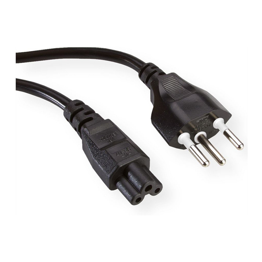 Strujni kabel VALUE Švicarski utikač na C13, 1m, crna boja-0