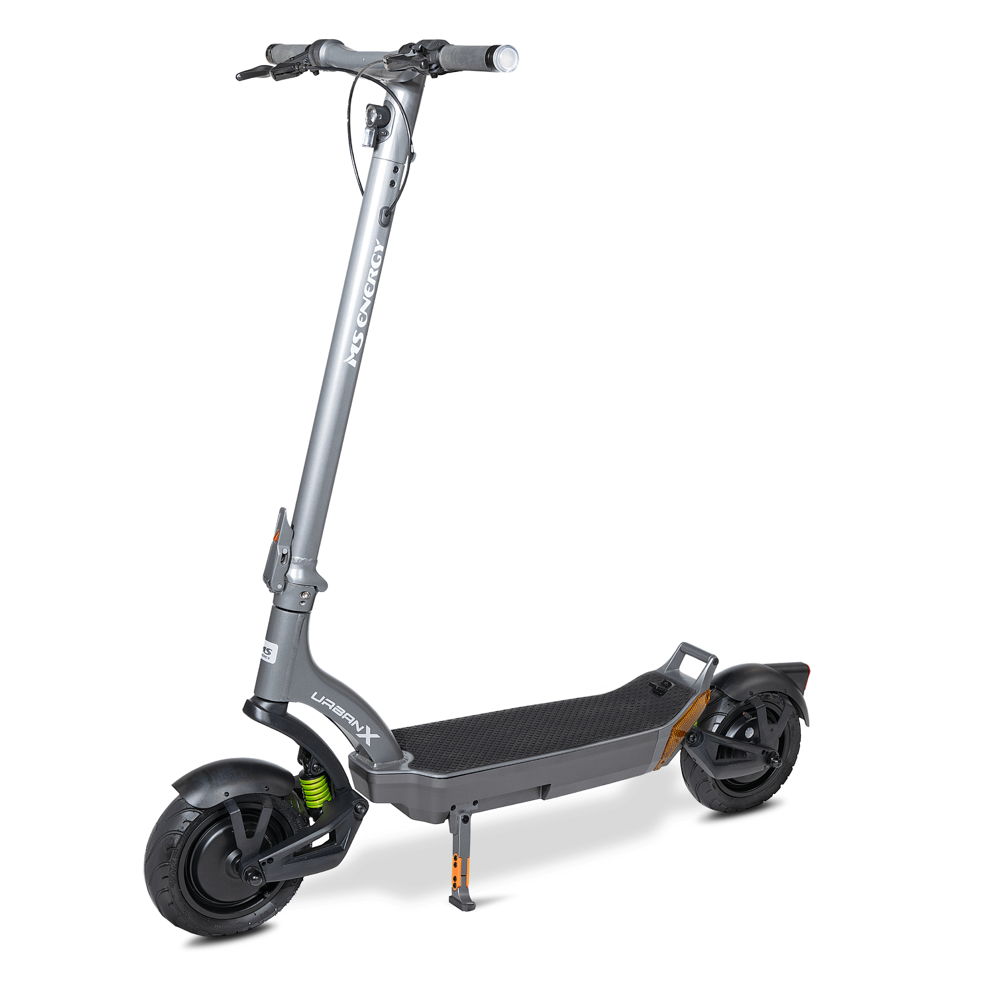 Električni romobil MS ENERGY Urban X (10", 2x 300 W, 15 Ah, do 60 km, srebrna boja)