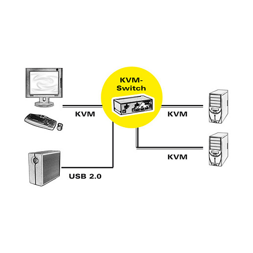 KVM Switch ROLINE 2-portni DisplayPort USB 2.0 Audio (4K @ 60Hz)-4