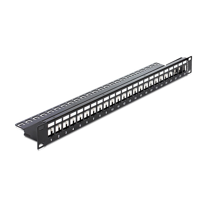Delock 1U Patch Panel za 24 Keystone Modula, 19"-0