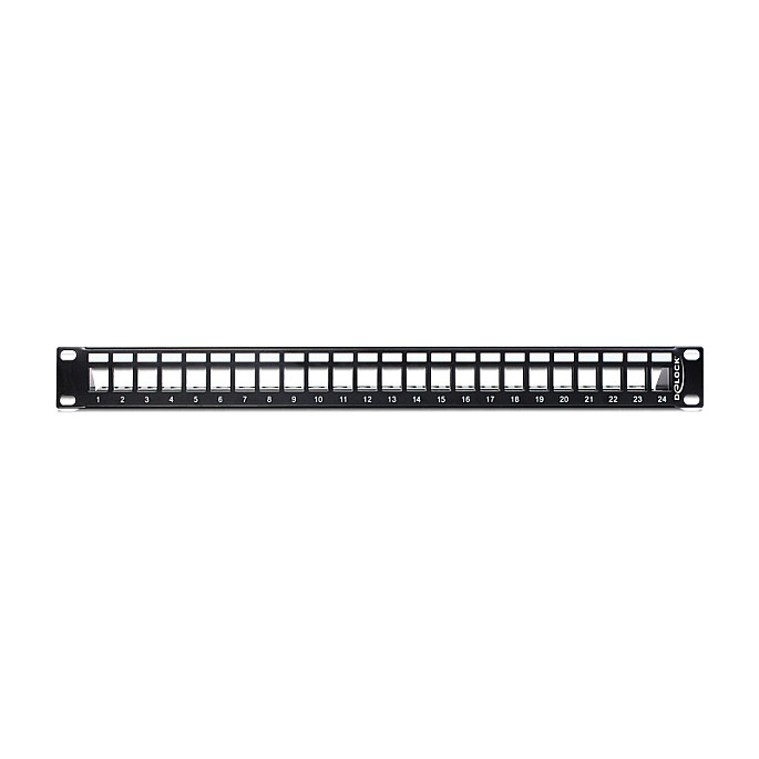 Delock 1U Patch Panel za 24 Keystone Modula, 19"-2