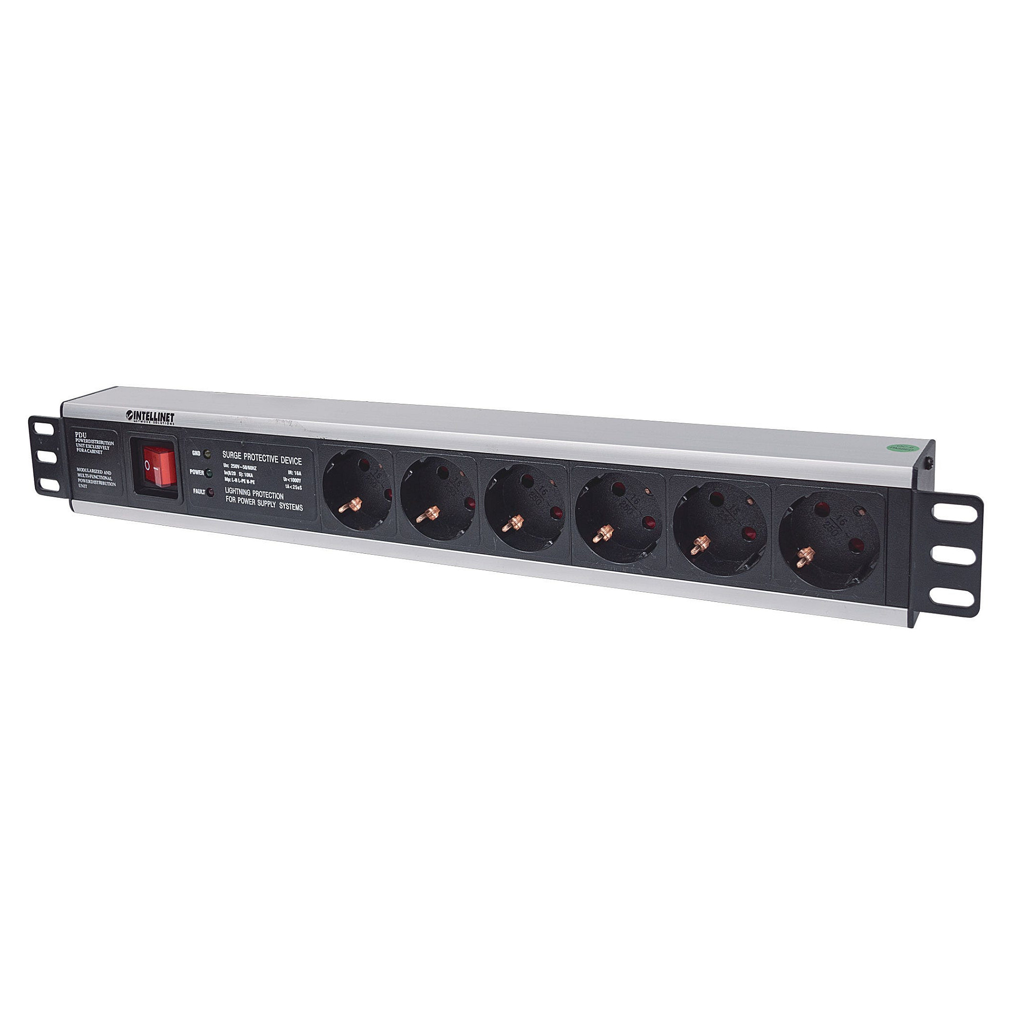 Letva s utičnicama za rack INTELLINET 19" 1U (8x Schuko)-0