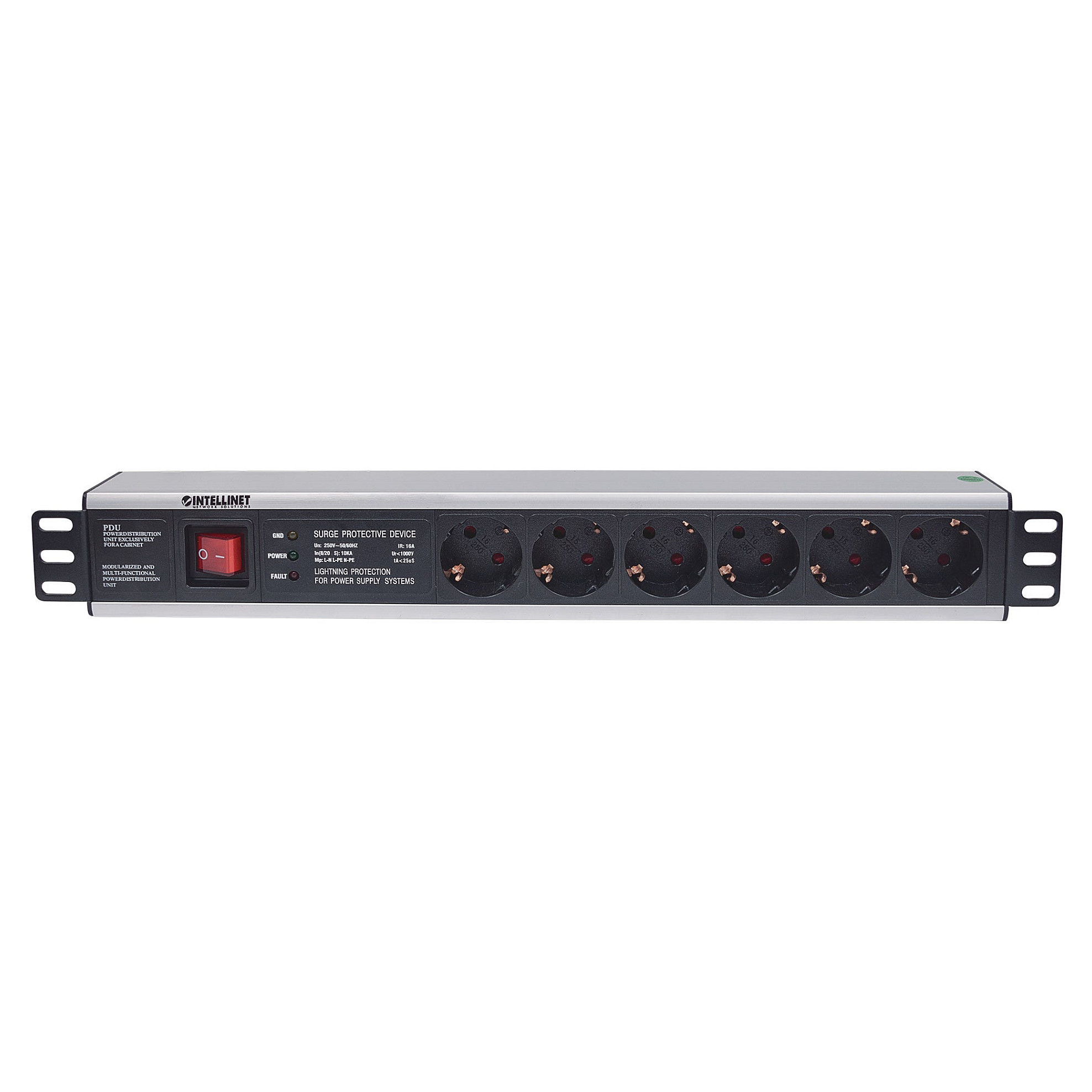 Letva s utičnicama za rack INTELLINET 19" 1U (8x Schuko)-2