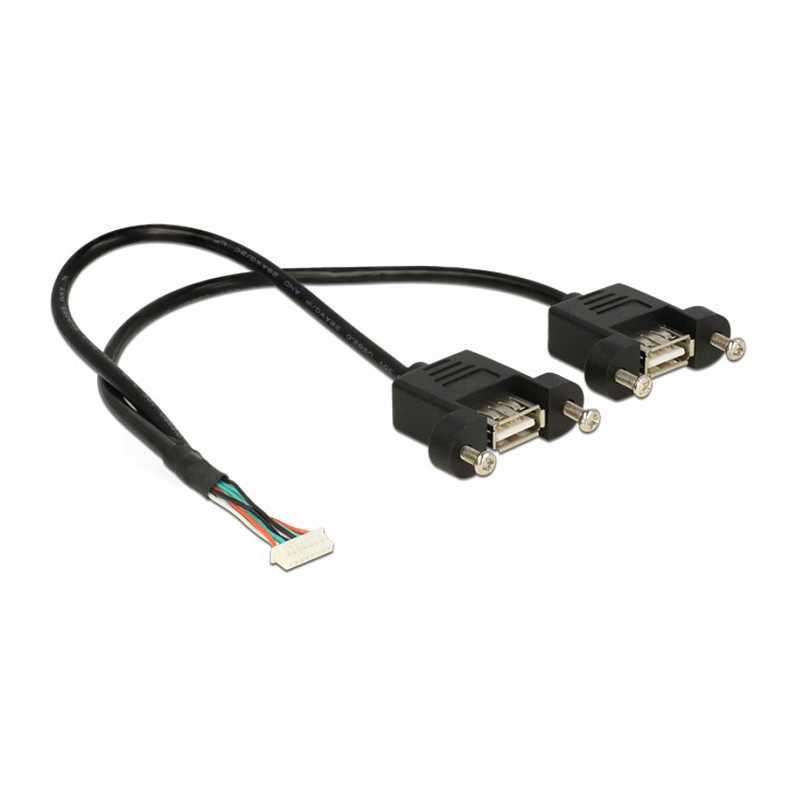 Delock USB 2.0 kabel interni 9-pin na USB-A ženski (panel mount), 25cm