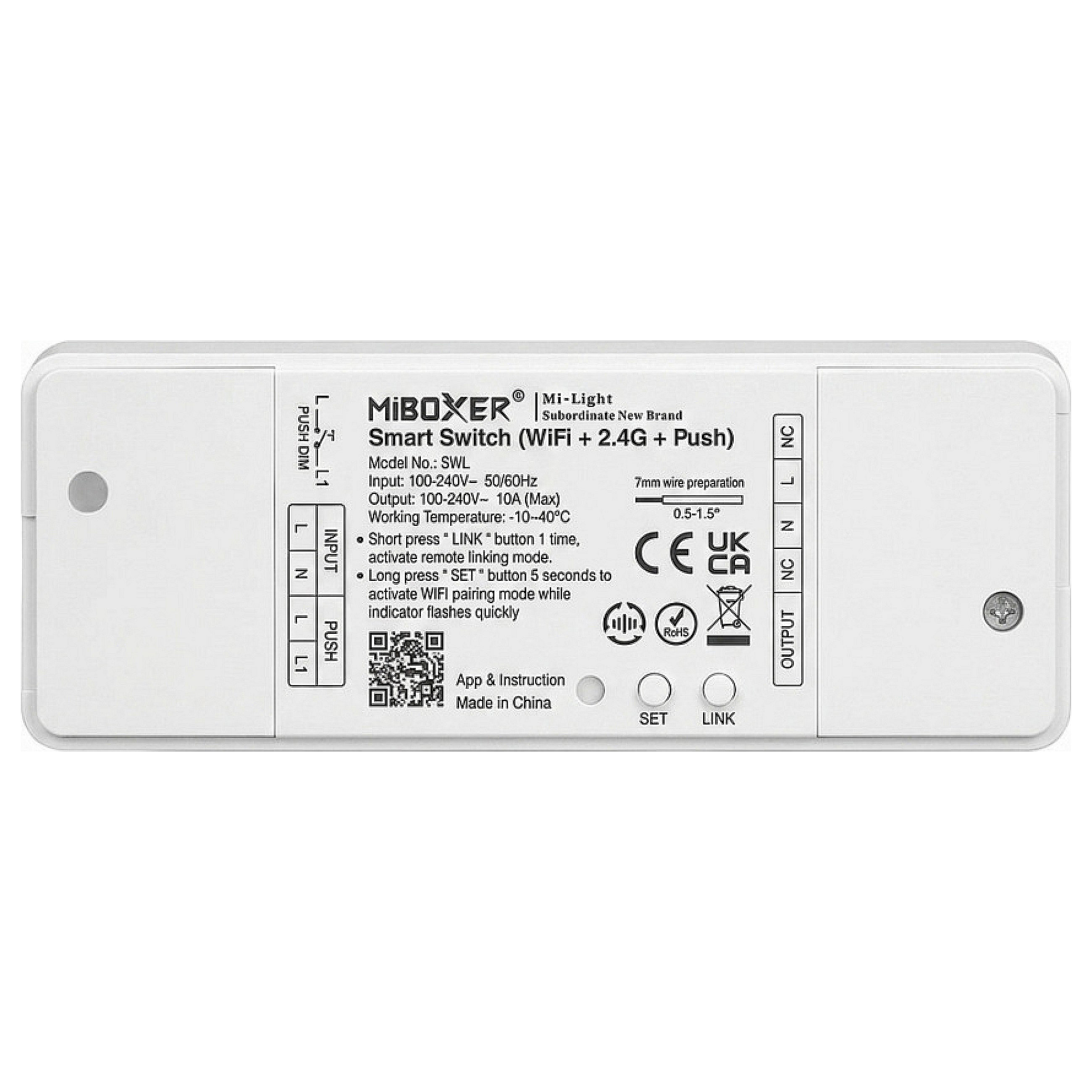 Pametni prekidač MIBOXER WL-SW1 (WiFi + 2.4G)