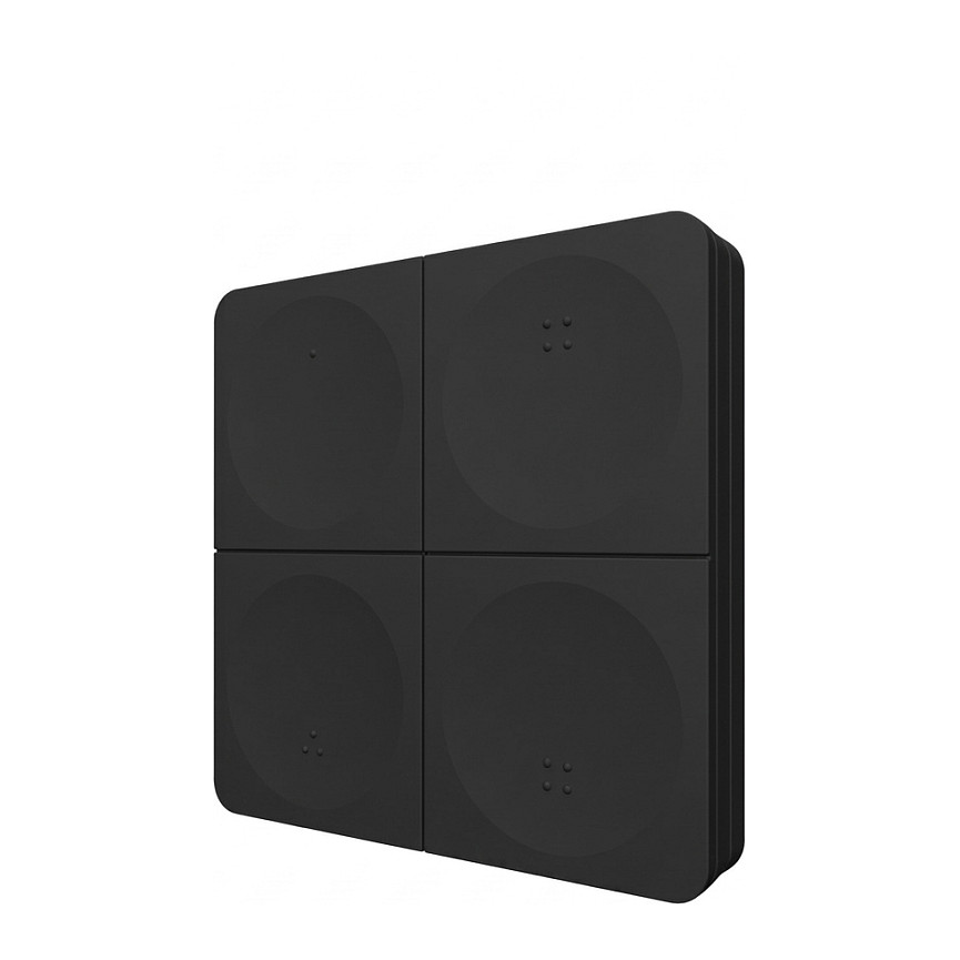 Miboxer B1 bežični zidni panel za LED rasvjetu, 4 zone, crni