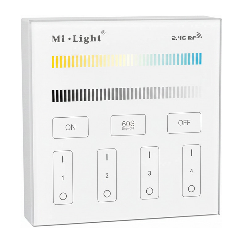 Miboxer Pametni Panel Daljinski Upravljač za LED, 4-zonski, CCT