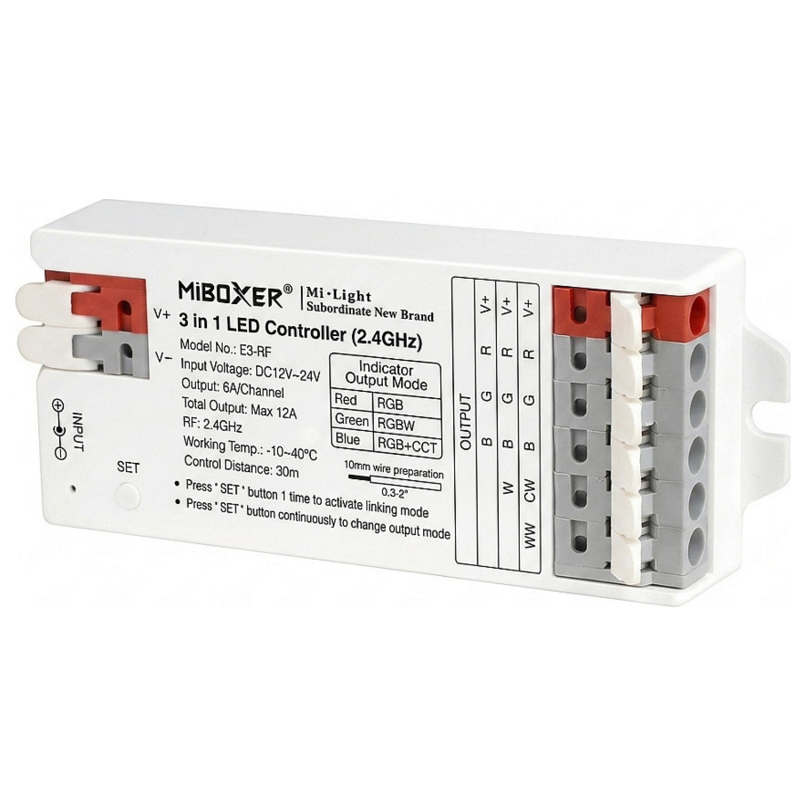 LED kontroler MIBOXER E-serija 3u1 za RGB/RGBW/RGB+CCT trake (FUT037S-E)-0