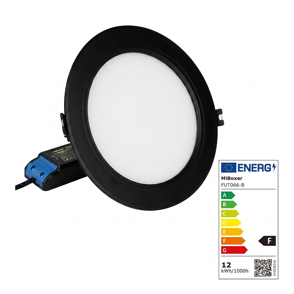 Miboxer Okrugli LED Panel 12W RGB+WW, RF/Wi-Fi, crni-0
