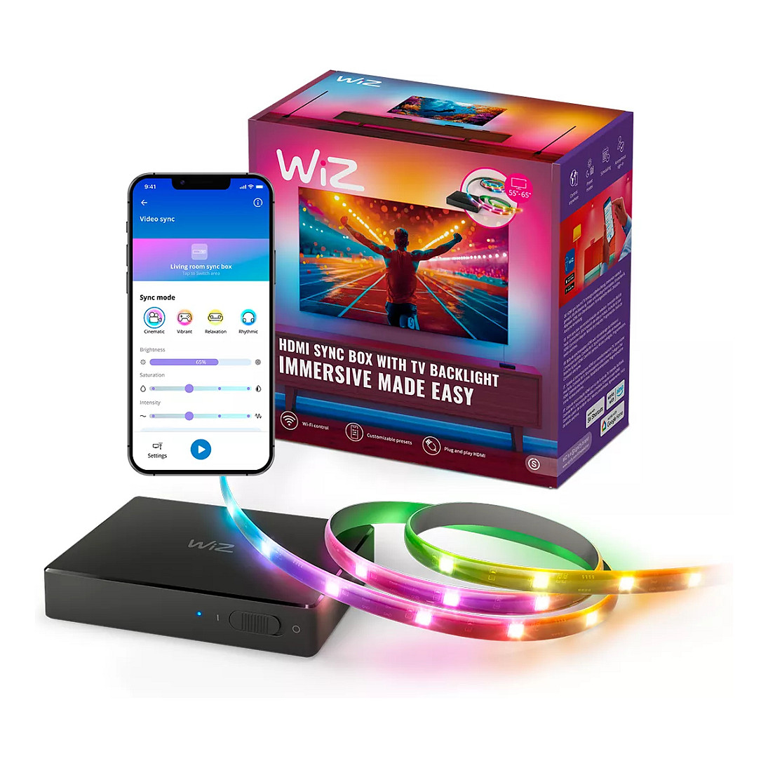 Starter kit PHILIPS WiZ HDMI Sync Box za TV 55"-65"-6