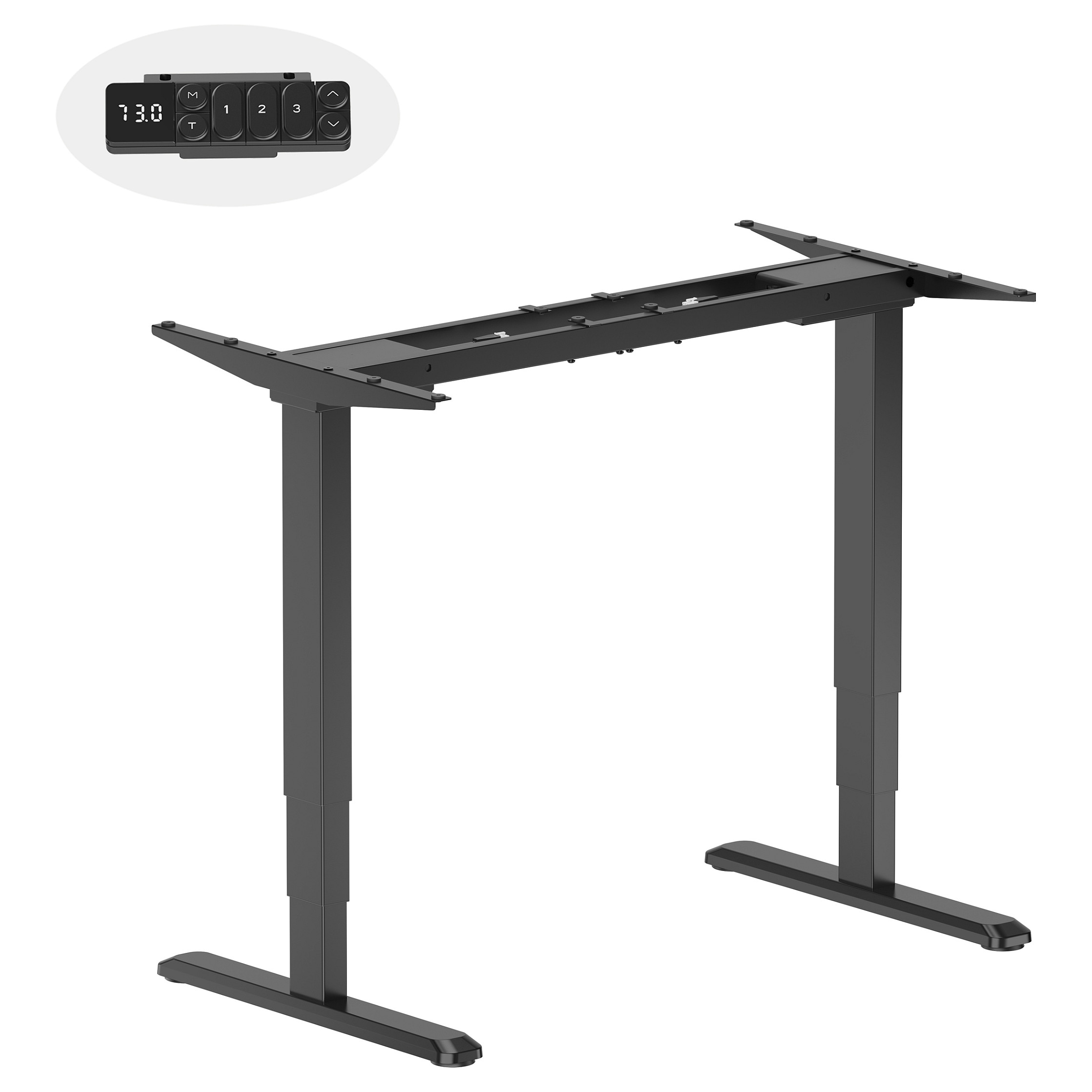 Postolje za stol EQUIP 128951 električno podesivo (dva motora, 125kg) crna boja-1
