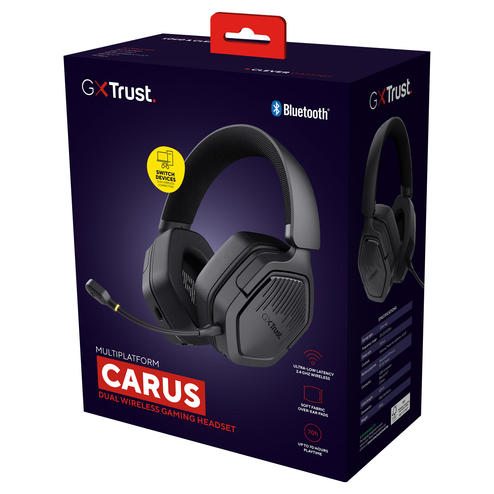 Slušalice TRUST GXT493 Carus (Bluetooth, mikrofon, 3.5 mm, crne)-8