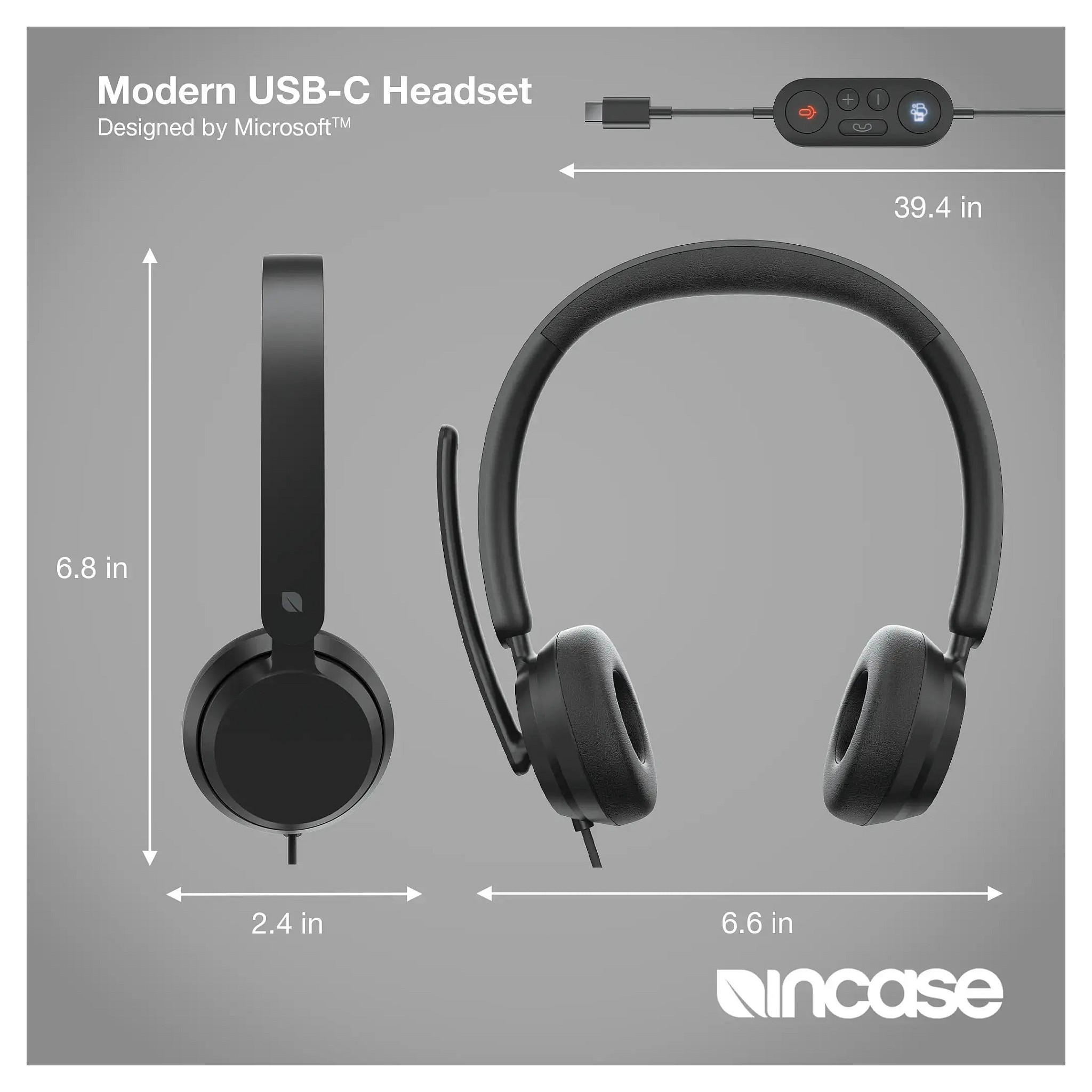 Slušalice INCASE Modern USB-C Headset (USB-C, mikrofon)-3