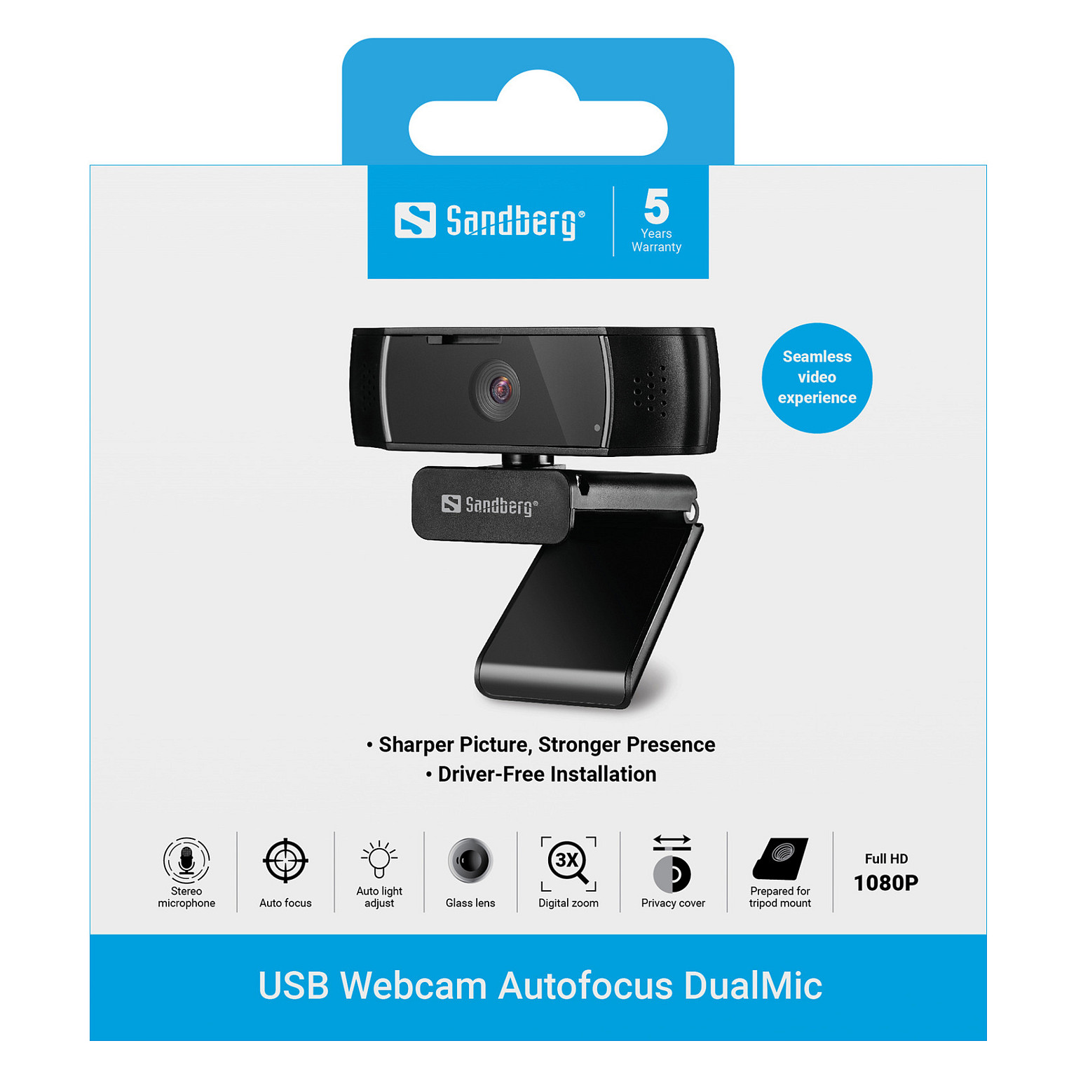 Web kamera SANDBERG USB Autofocus DualMic 1080p-5