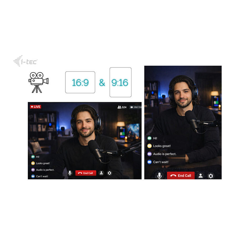 Web kamera I-TEC SOLOMON 700 STREAM 4K s prstenastim svjetlom-5