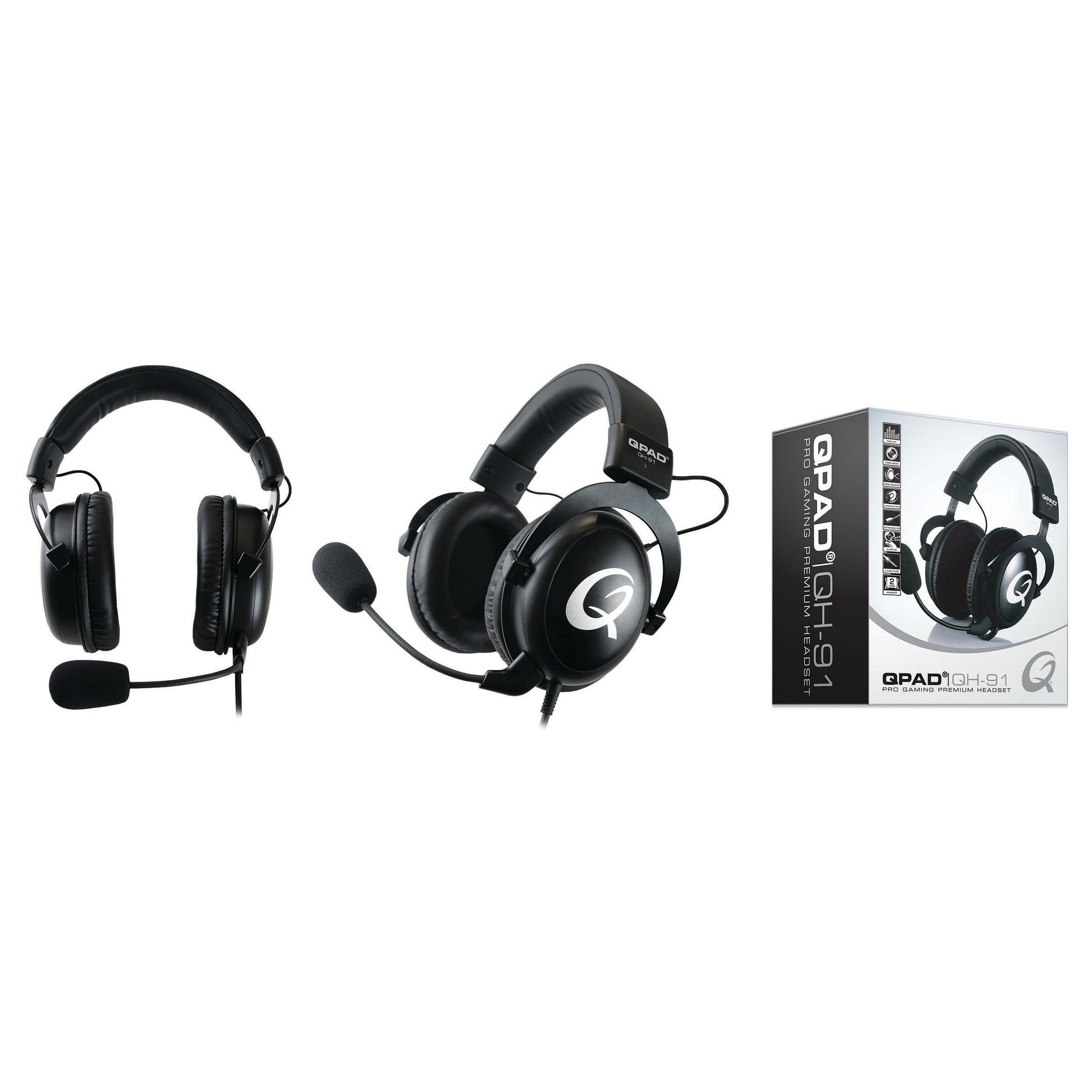 Slušalice QPAD QH-91 (mikrofon, 3.5 mm, Crna)-3