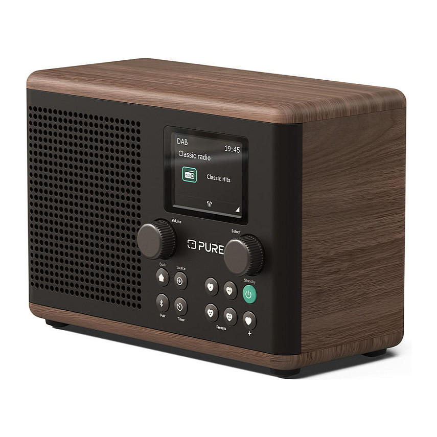 Pure Classic H4 Digitalradio Kaffee Schwarz/Walnuss EU/UK-1