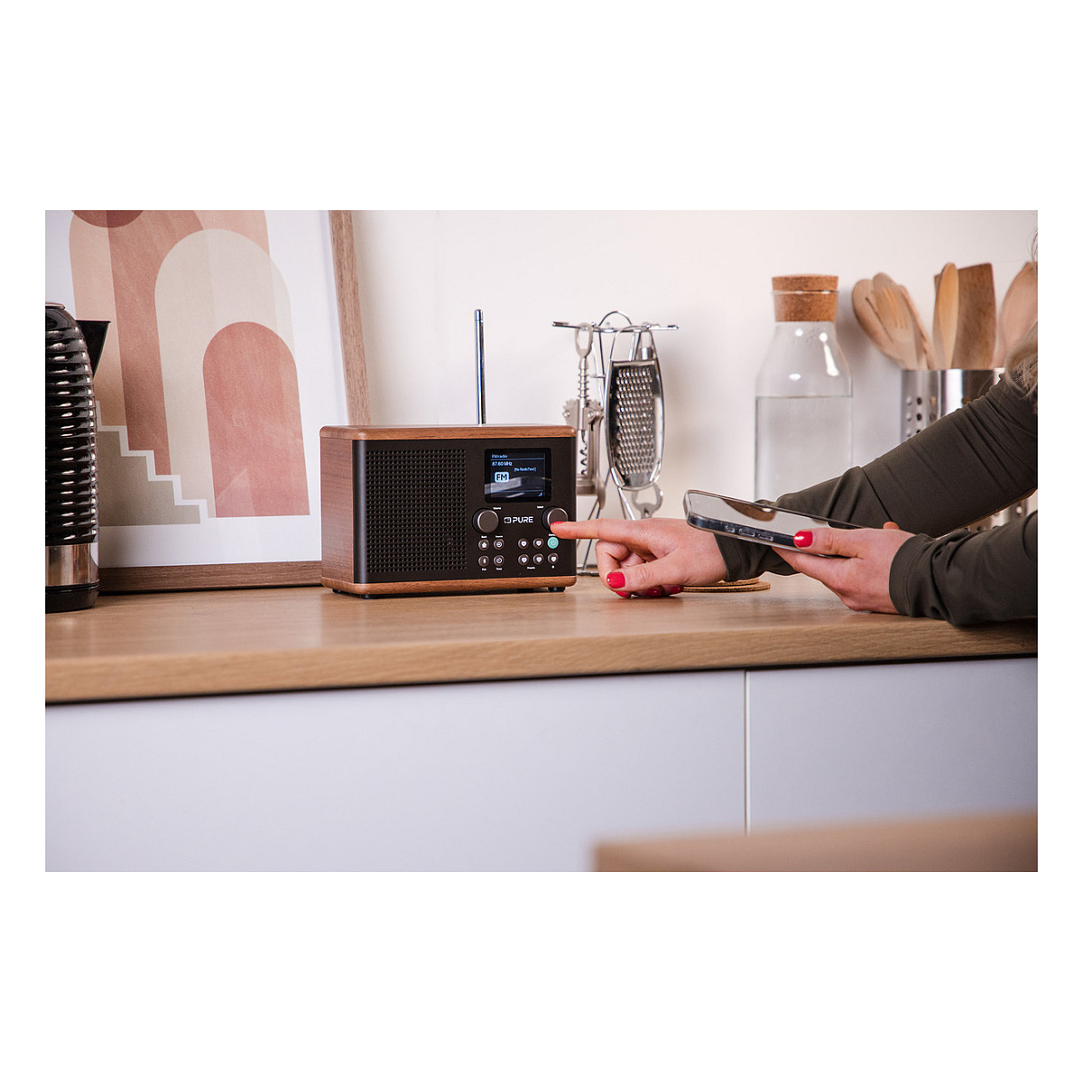 Pure Classic H4 Digitalradio Kaffee Schwarz/Walnuss EU/UK-5