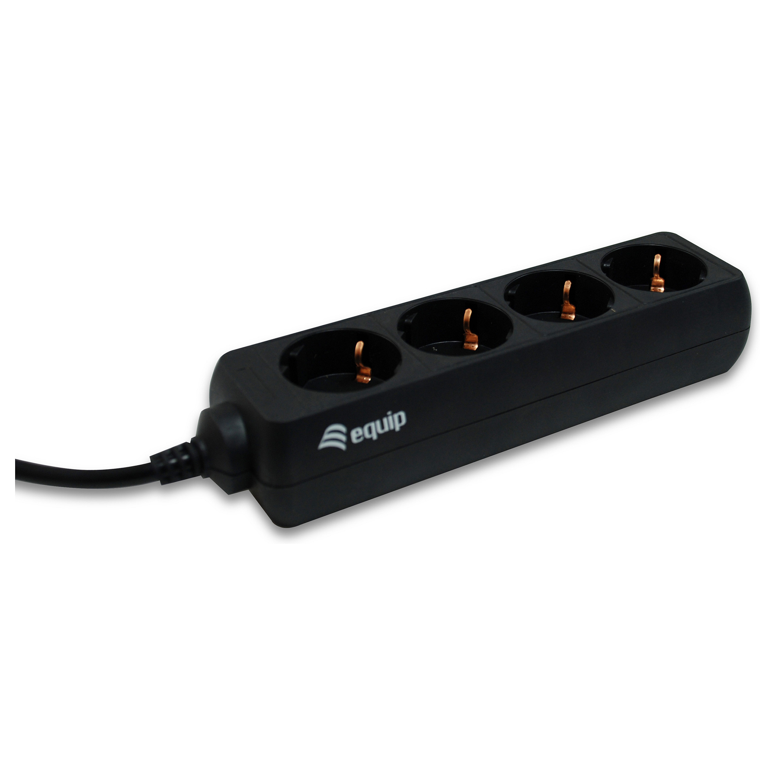 Produžni kabel EQUIP 333281, 4 utičnice, 1.1m, crna boja-0