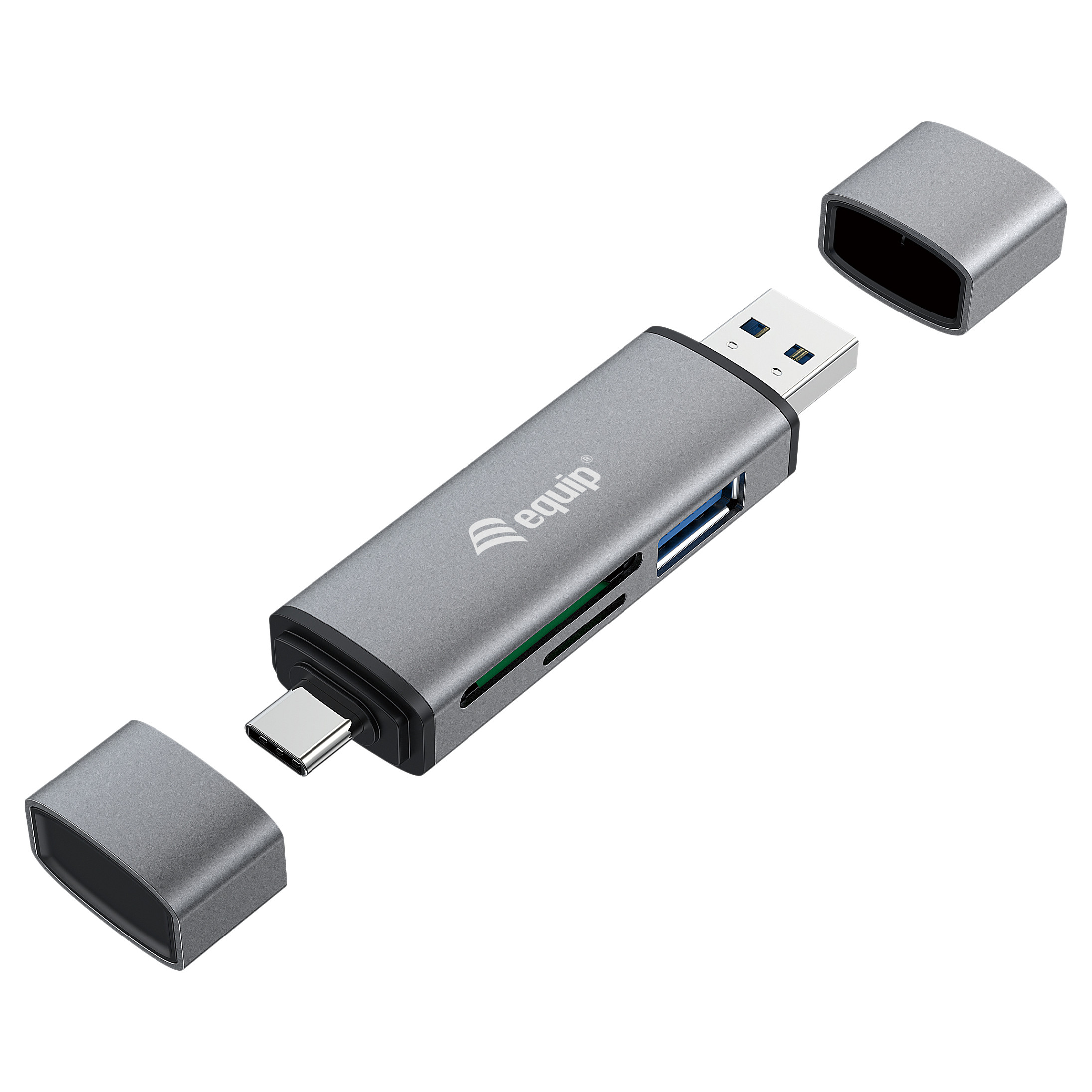 Čitač kartica EQUIP 128911 USB-A/USB-C za SD i MicroSD kartice