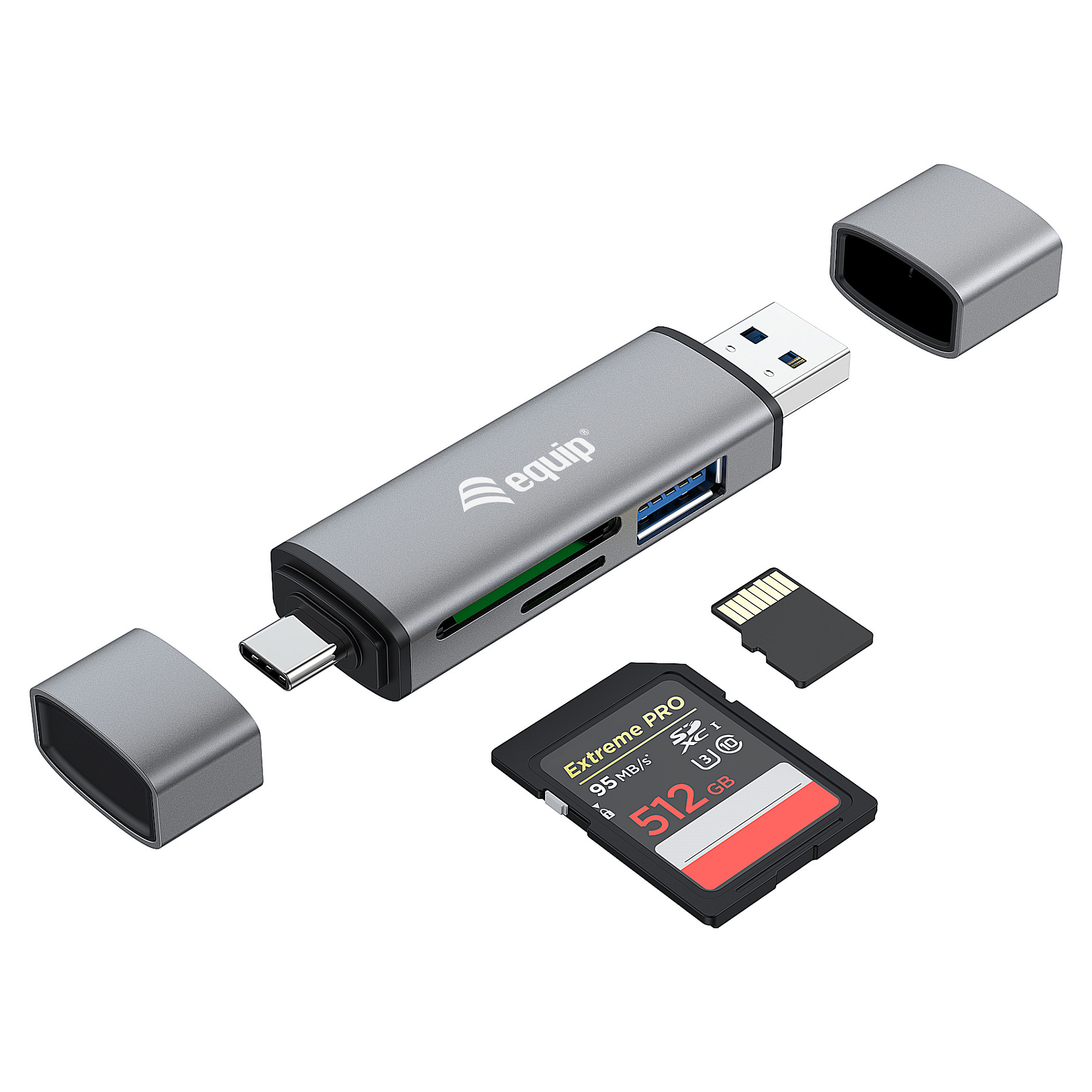 Čitač kartica EQUIP 128911 USB-A/USB-C za SD i MicroSD kartice-2