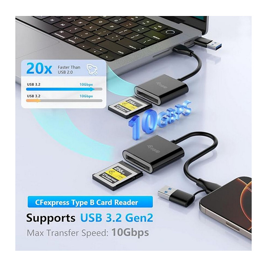 Čitač kartica EQUIP za CFexpress Type B (USB 3.2 Gen 2, 10Gbps)-2
