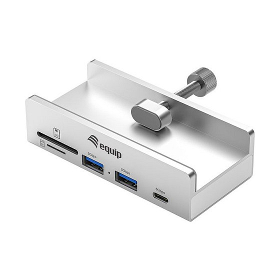 USB Hub EQUIP 128913 5-portni s nosačem (2x USB-A, 1x USB-C, SD/TF)