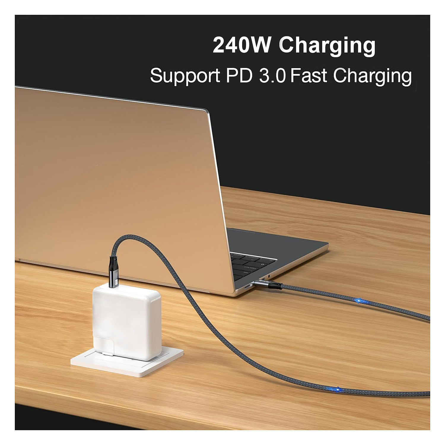 Equip USB-C 4.0 kabel (M/M), 100W PD, 3m, crni-6