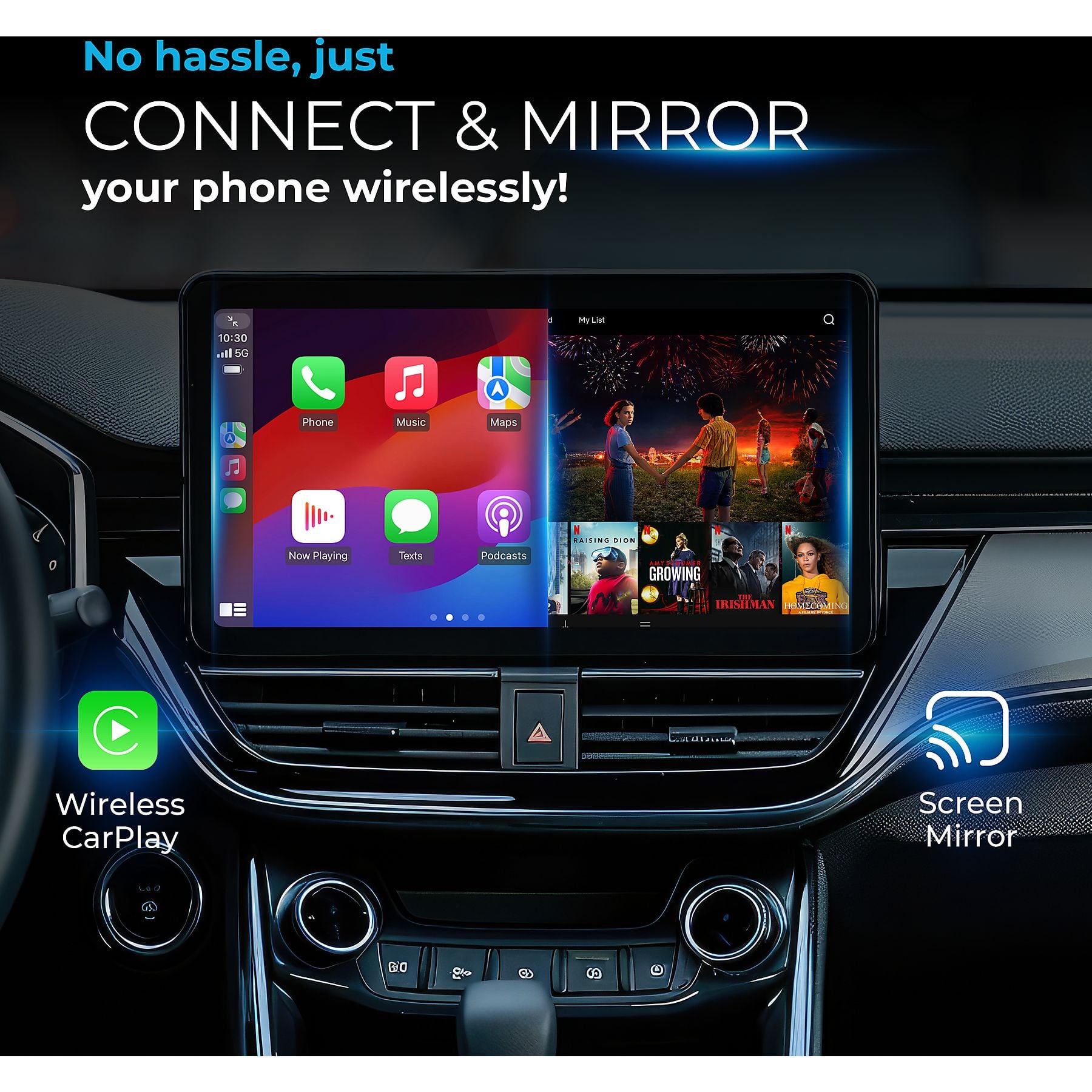 Bežični adapter AUTOSKY MirrorSync Wired AMS-2 (CarPlay, Android Auto, Screen Mirroring, USB-C)-3