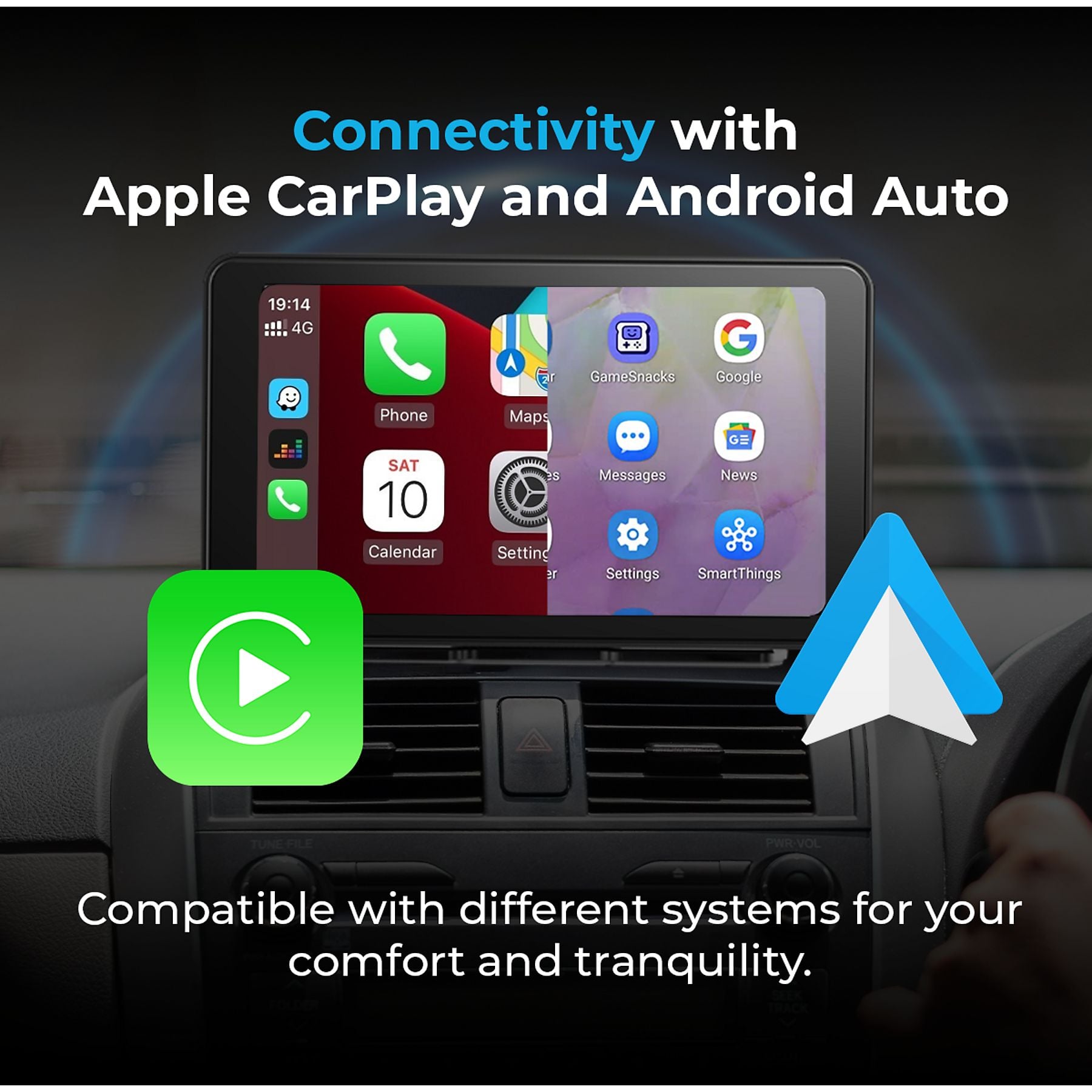 Multimedijski zaslon za auto AUTOSKY APID-301 (7", CarPlay, Android Auto, Bluetooth, FM, stražnja kamera)-1