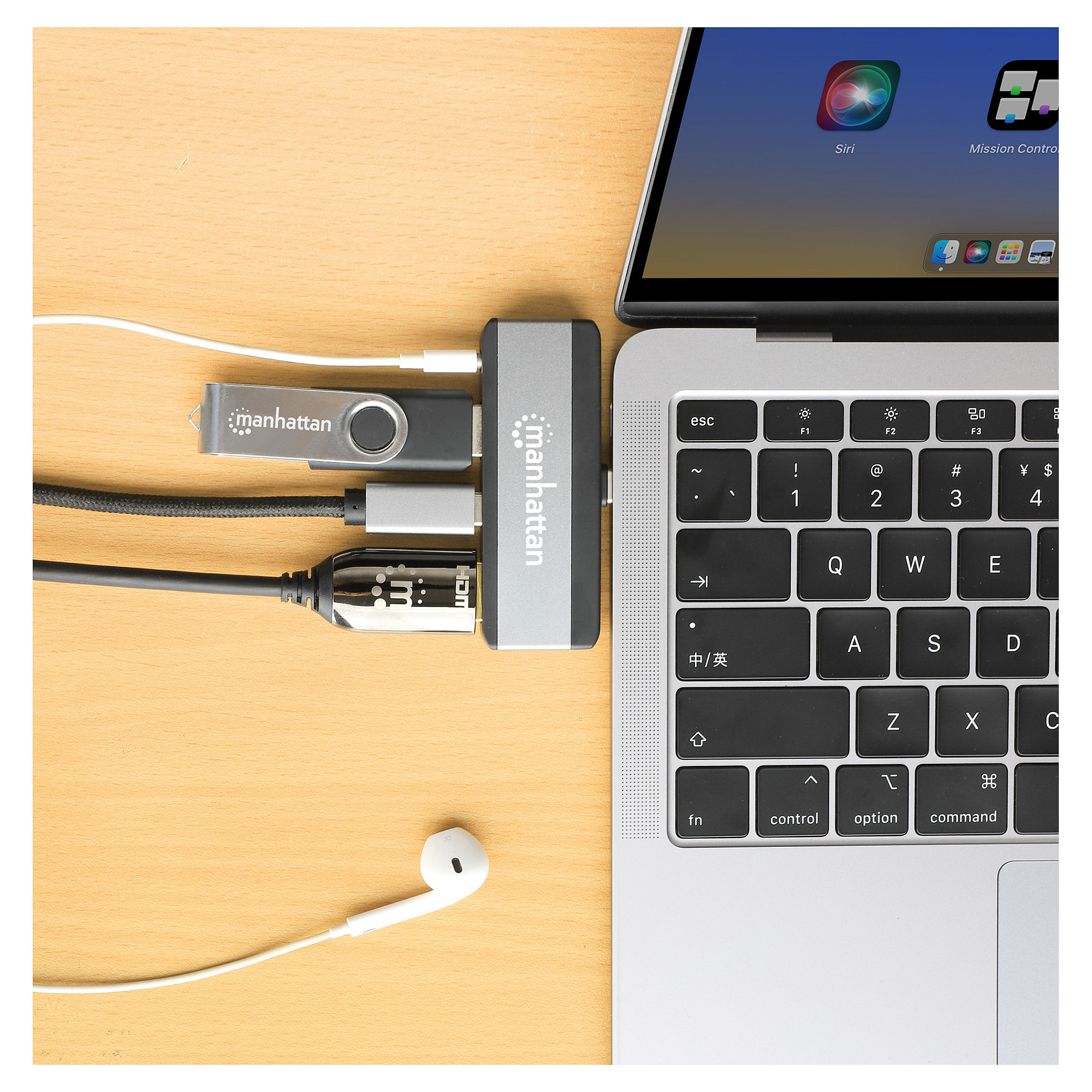 MANHATTAN USB-C 4-u-1 mobilna docking stanica 153800-5