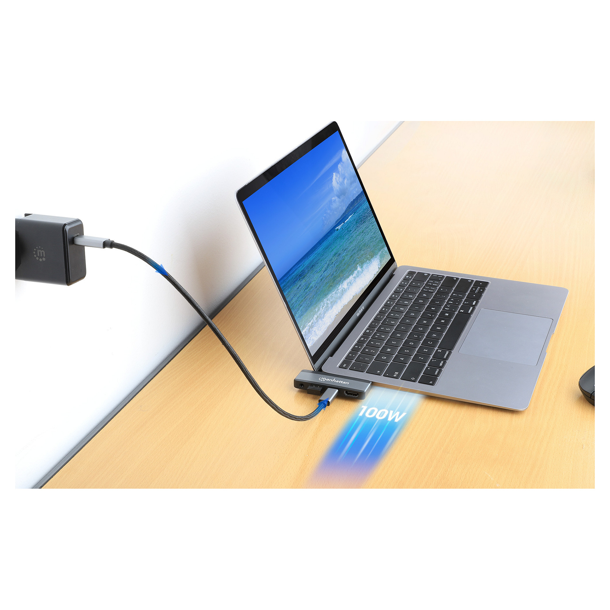 MANHATTAN USB-C 4-u-1 mobilna docking stanica 153800-8
