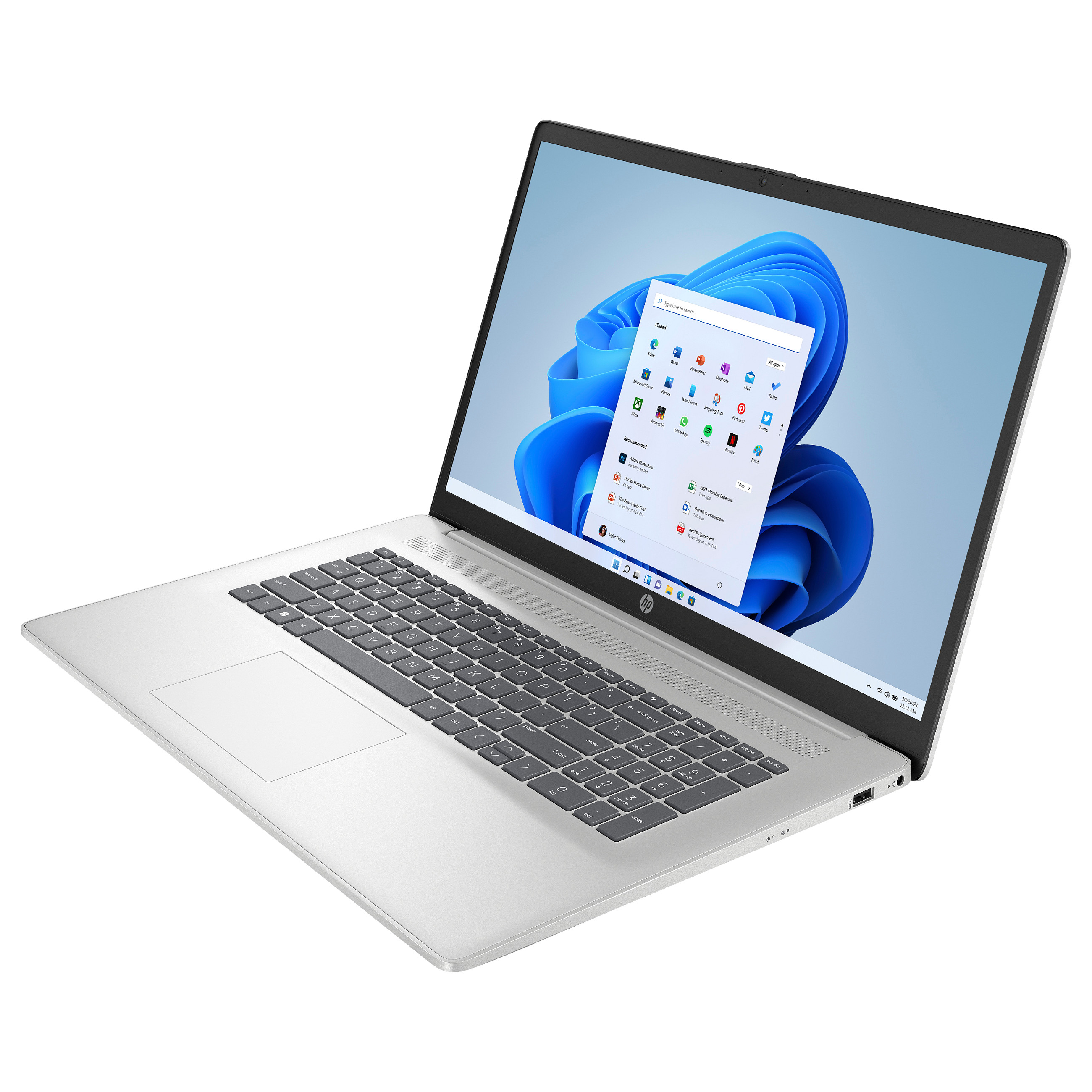Laptop HP 17-cp3179ng (17.3", IPS, Full HD, AMD Ryzen 7 7730U, 16GB, 512GB SSD, AMD Radeon Graphics, Windows 11 Home, DE tipkovnica, Srebrna)-3