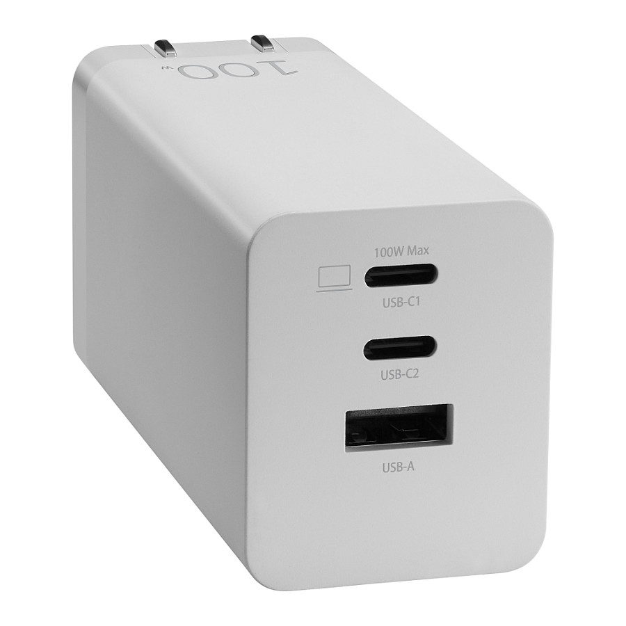 Mrežni punjač ASUS 100W 3-Port GaN Charger (AC100-02) bijela boja