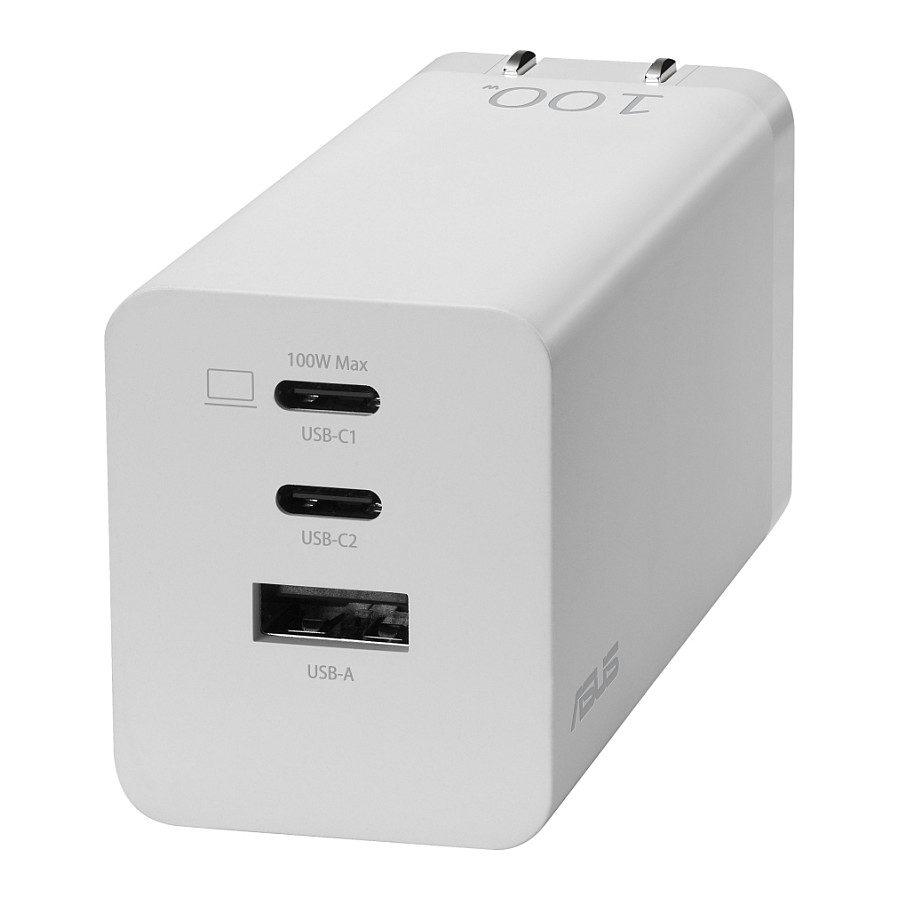 Mrežni punjač ASUS 100W 3-Port GaN Charger (AC100-02) bijela boja-4