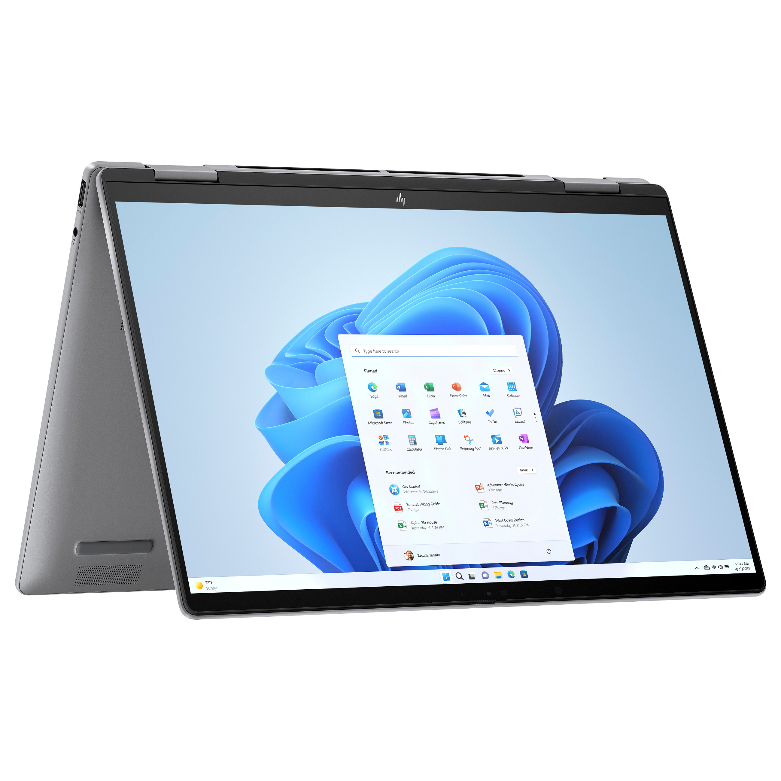 Laptop HP ENVY x360 14-fc0175ng (14", IPS Touch, WUXGA, Intel Core Ultra 7 155U, 16GB, 512GB SSD, Intel Graphics, Windows 11 Home, DE tipkovnica, Srebrna)-0