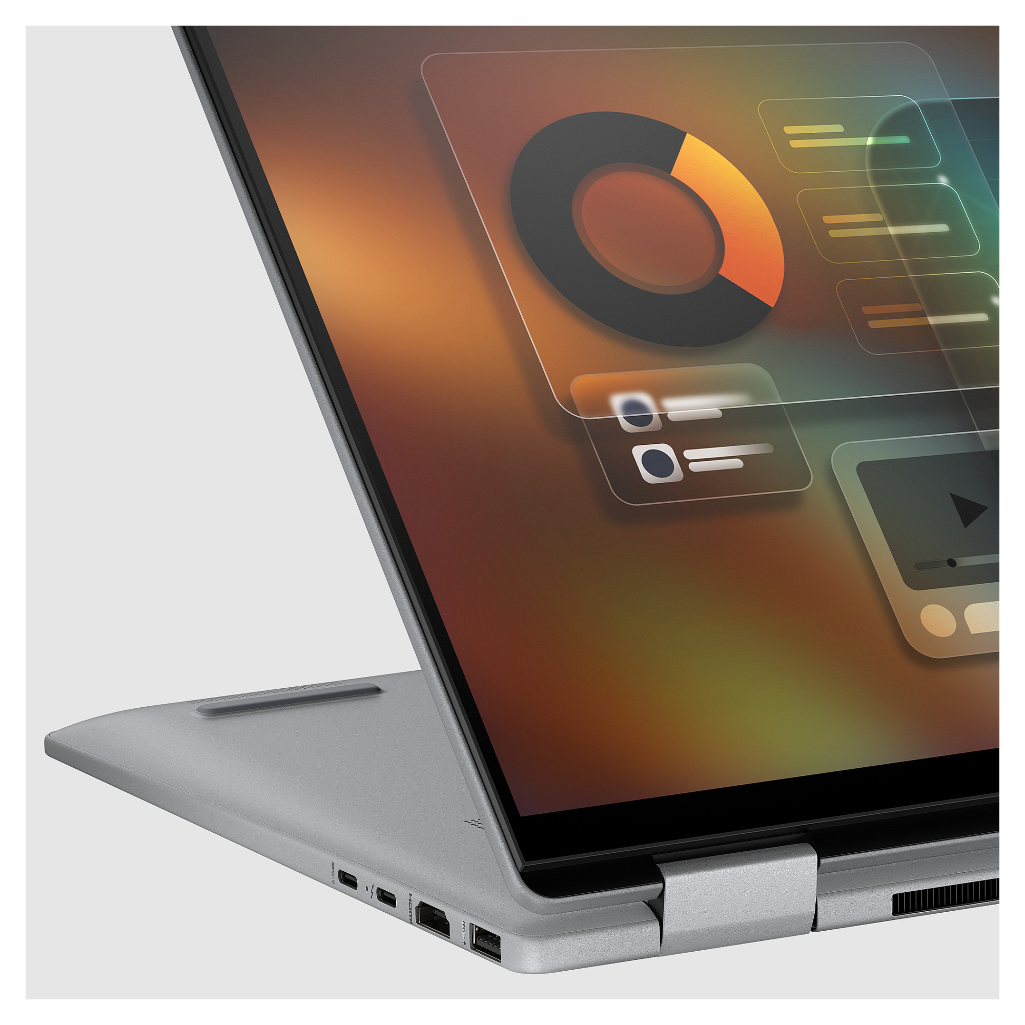 Laptop HP ENVY x360 14-fc0175ng (14", IPS Touch, WUXGA, Intel Core Ultra 7 155U, 16GB, 512GB SSD, Intel Graphics, Windows 11 Home, DE tipkovnica, Srebrna)-14