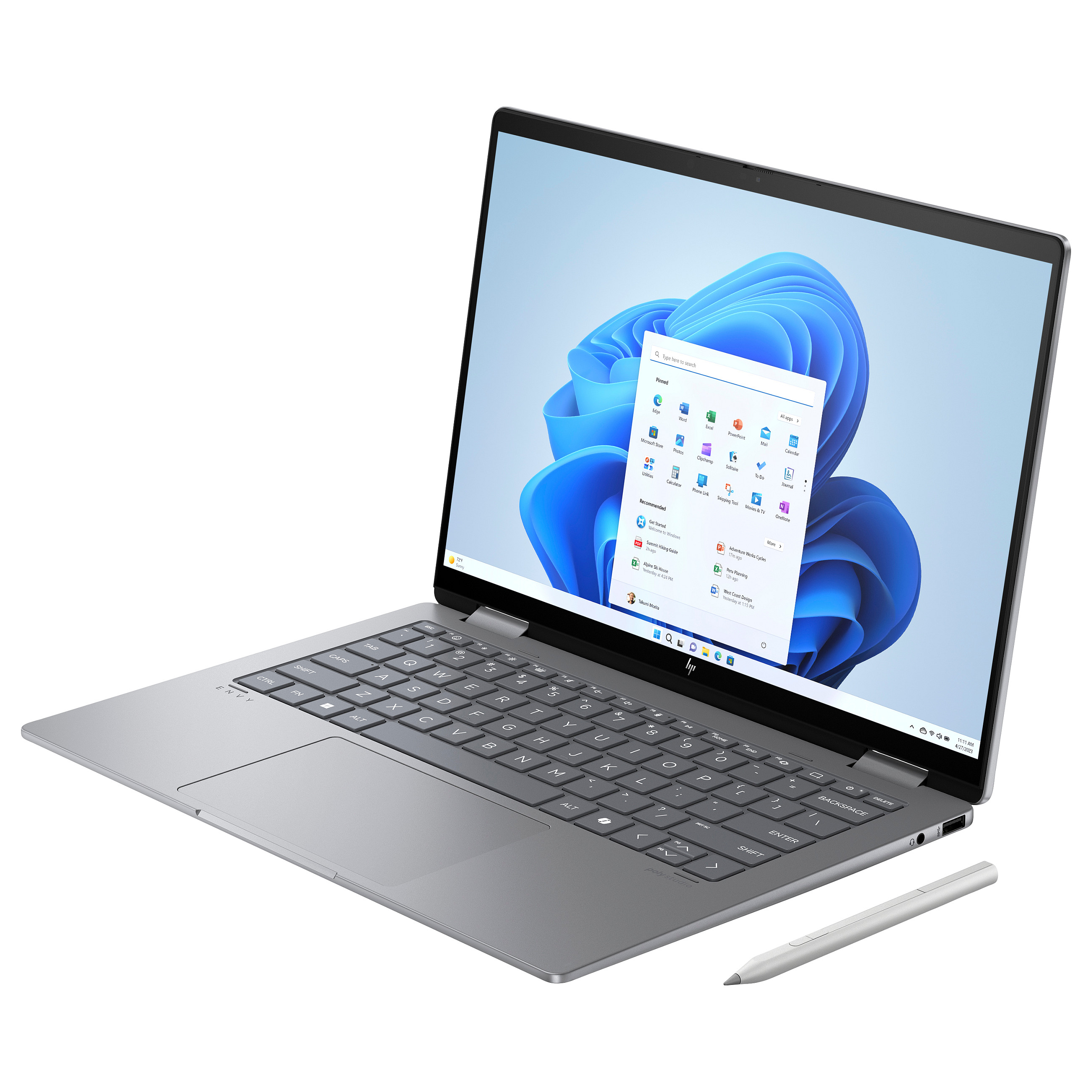 Laptop HP ENVY x360 14-fc0175ng (14", IPS Touch, WUXGA, Intel Core Ultra 7 155U, 16GB, 512GB SSD, Intel Graphics, Windows 11 Home, DE tipkovnica, Srebrna)-20