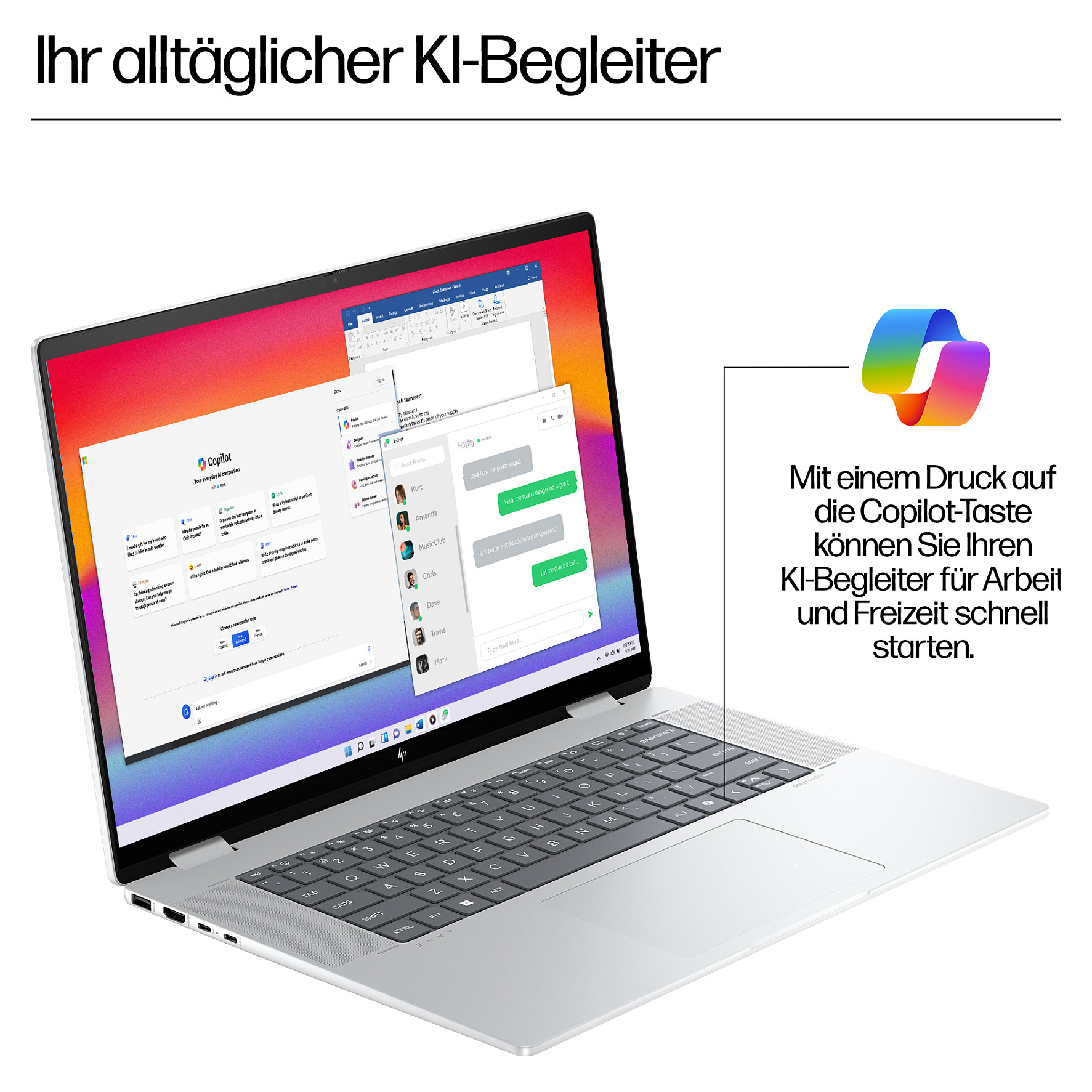 Laptop HP ENVY x360 16-ac0177ng (16", IPS Touch, WUXGA, Intel Core Ultra 7 155U, 16GB, 512GB SSD, Intel Graphics, Windows 11 Home, DE tipkovnica, Srebrna)-12