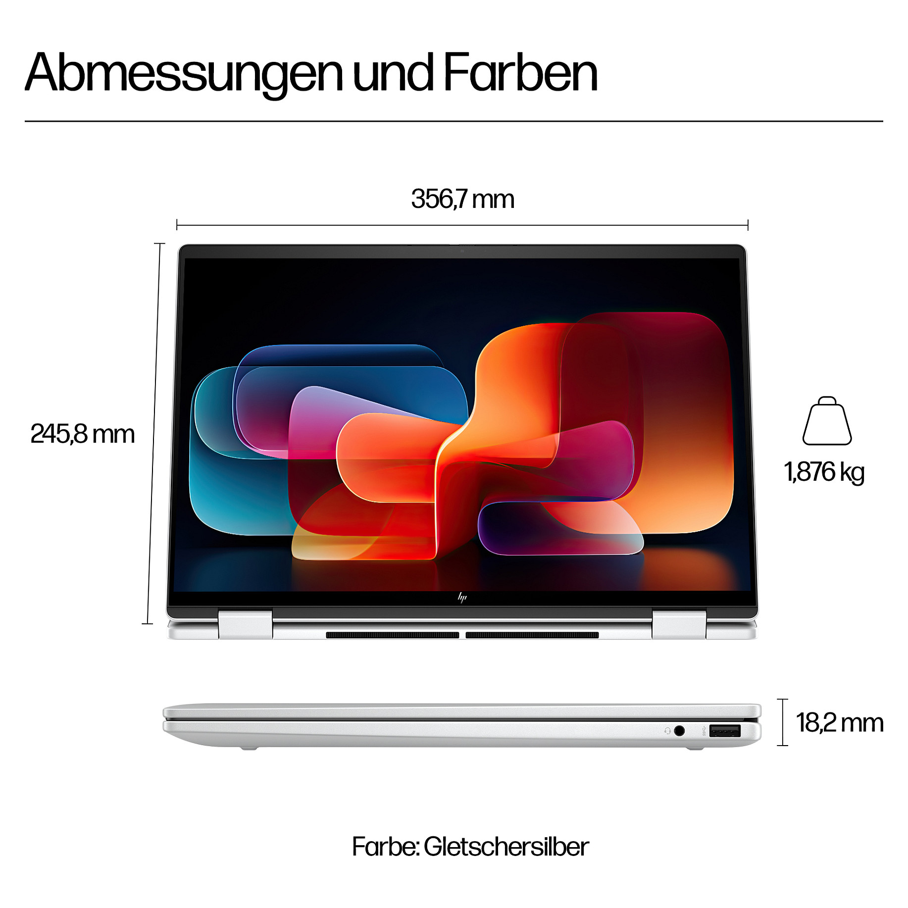 Laptop HP ENVY x360 16-ac0177ng (16", IPS Touch, WUXGA, Intel Core Ultra 7 155U, 16GB, 512GB SSD, Intel Graphics, Windows 11 Home, DE tipkovnica, Srebrna)-7