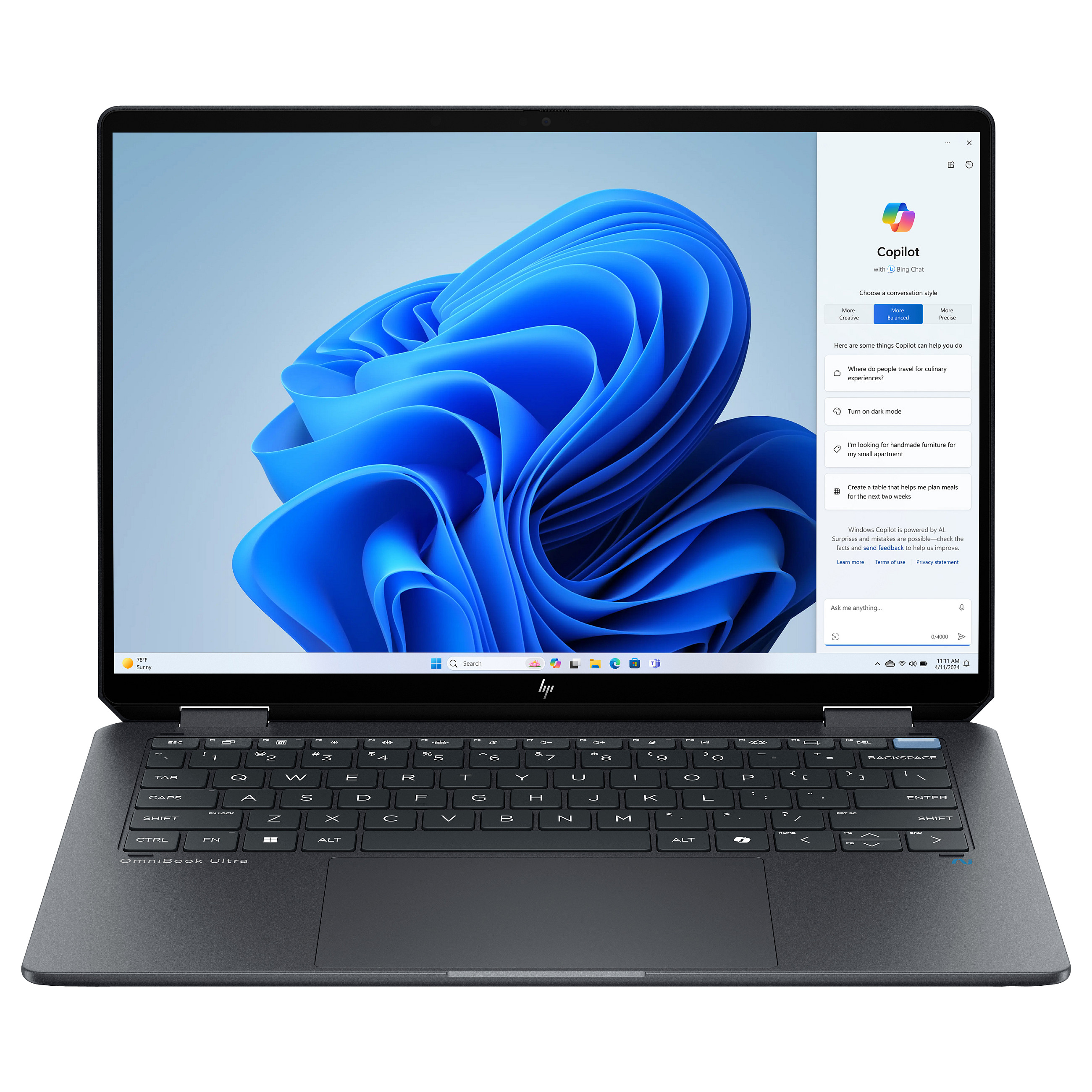 Laptop HP OmniBook Ultra Flip 14-fh0176ng (14", Touch, 3K, Intel Core Ultra 7 258V, 32GB, 2TB SSD, Intel Arc Graphics, Windows 11 Home, DE tipkovnica, Eclipse Gray)-0