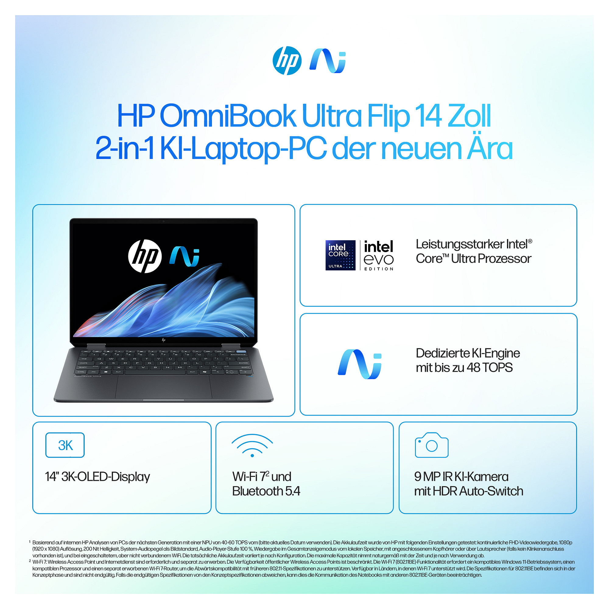 Laptop HP OmniBook Ultra Flip 14-fh0176ng (14", Touch, 3K, Intel Core Ultra 7 258V, 32GB, 2TB SSD, Intel Arc Graphics, Windows 11 Home, DE tipkovnica, Eclipse Gray)-2