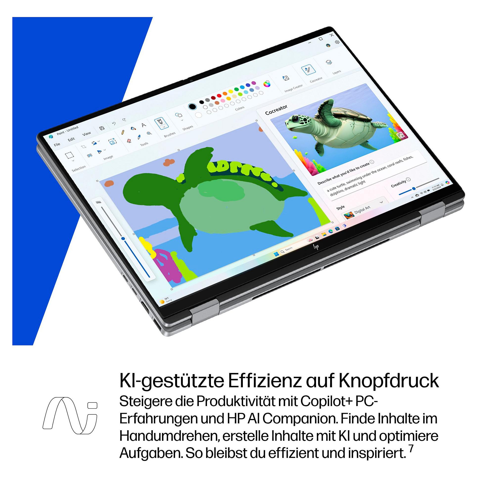 Laptop HP OmniBook X Flip 16-ar0154ng (16", OLED Touch, 2.8K, AMD Ryzen AI 5 340, 16GB, 512GB SSD, AMD Radeon Graphics, Windows 11 Home, DE tipkovnica)-16