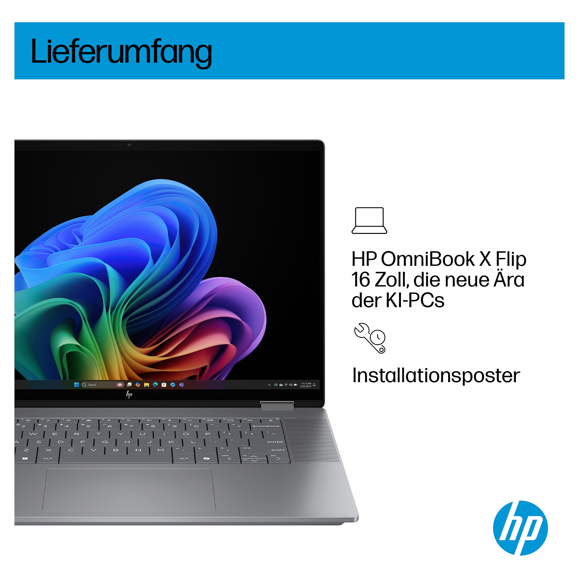 Laptop HP OmniBook X Flip 16-ar0154ng (16", OLED Touch, 2.8K, AMD Ryzen AI 5 340, 16GB, 512GB SSD, AMD Radeon Graphics, Windows 11 Home, DE tipkovnica)-5
