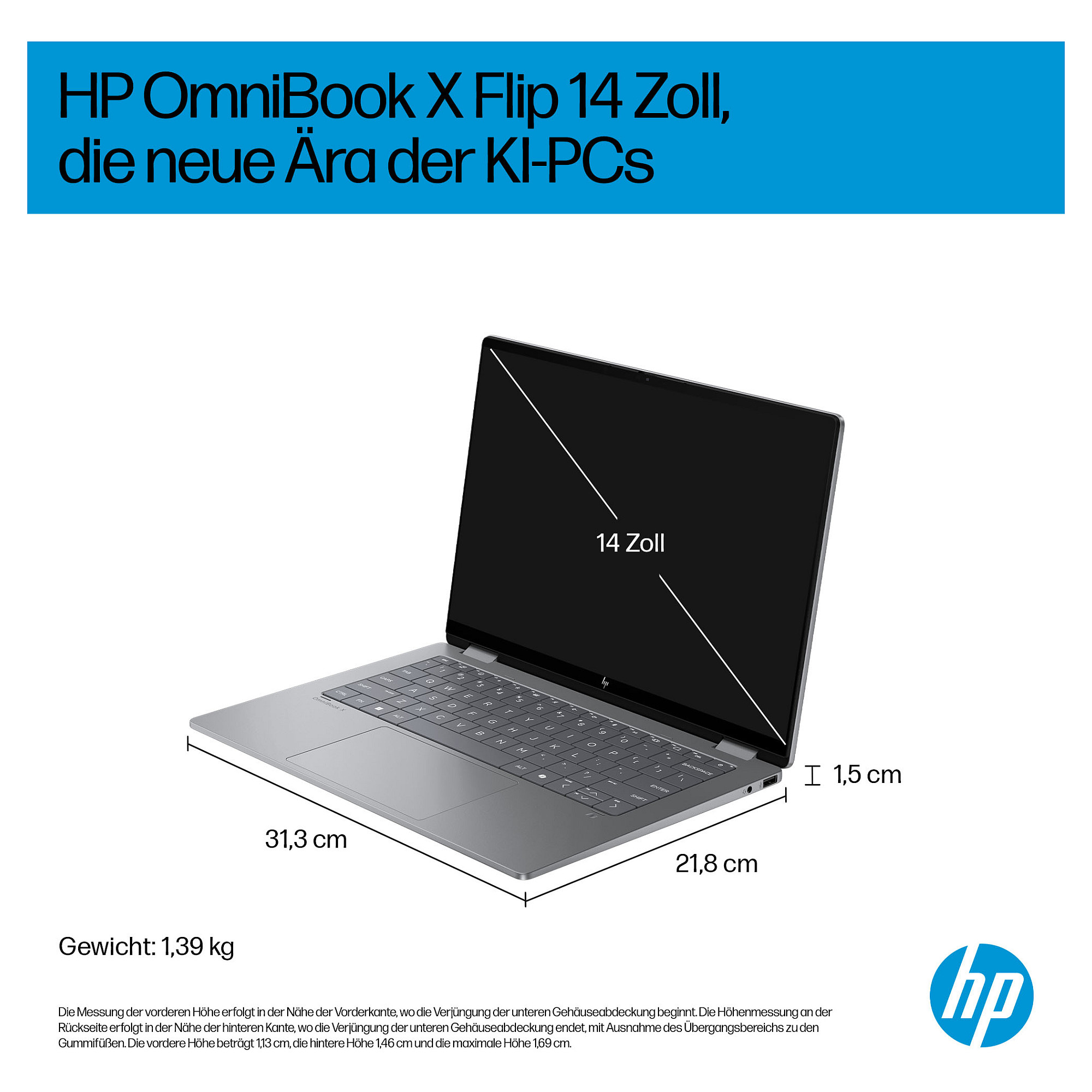Laptop HP OmniBook X Flip 14-fk0173ng (14", OLED, 3K, AMD Ryzen AI 7 350, 16GB, 512GB SSD, AMD Radeon Graphics, Windows 11 Home, Non-HR tipkovnica)-6