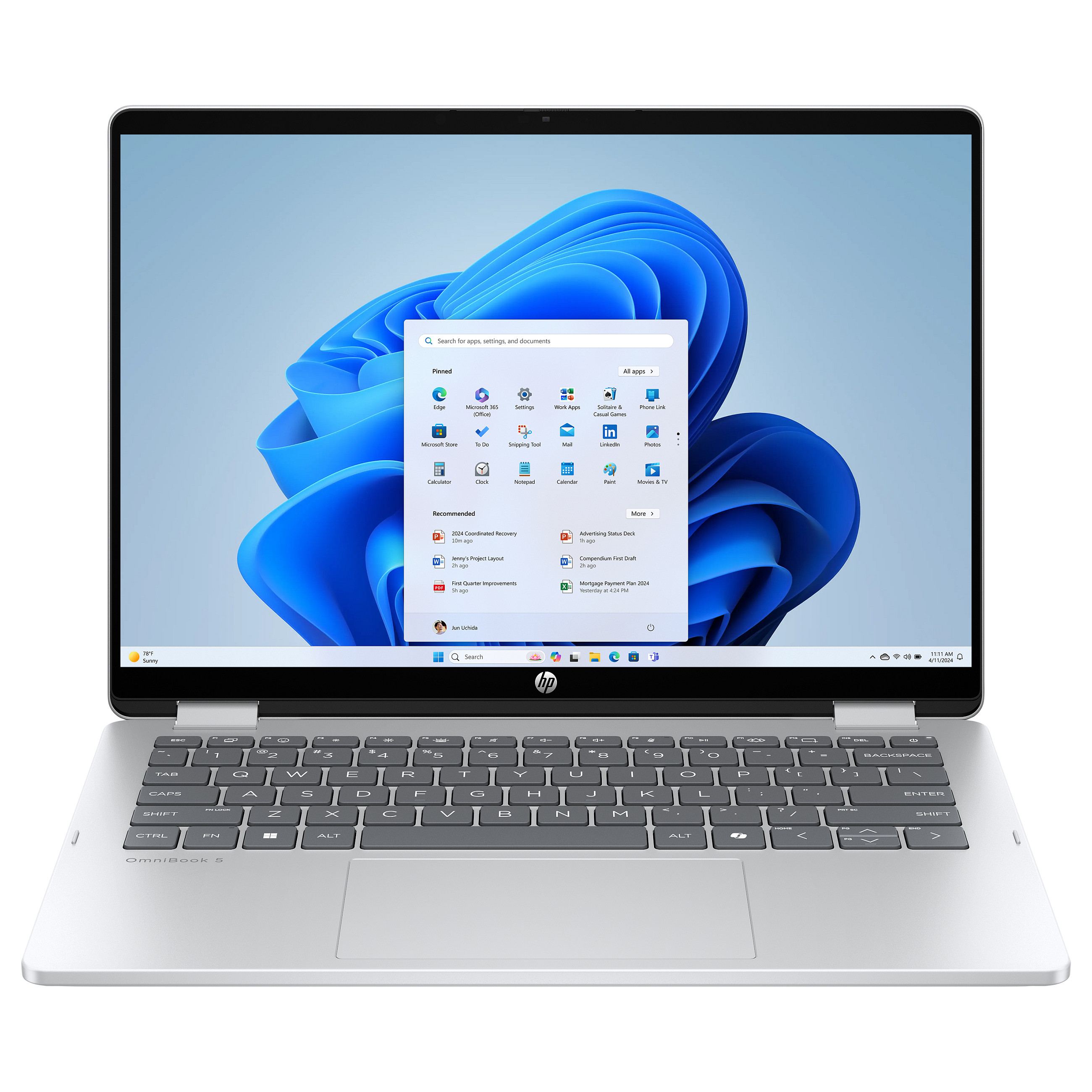 Laptop HP OmniBook 5 Flip 14-fp0132ng (14", Intel Core 3 100U, 8GB, 512GB SSD, Windows 11 Home, Non-HR tipkovnica)