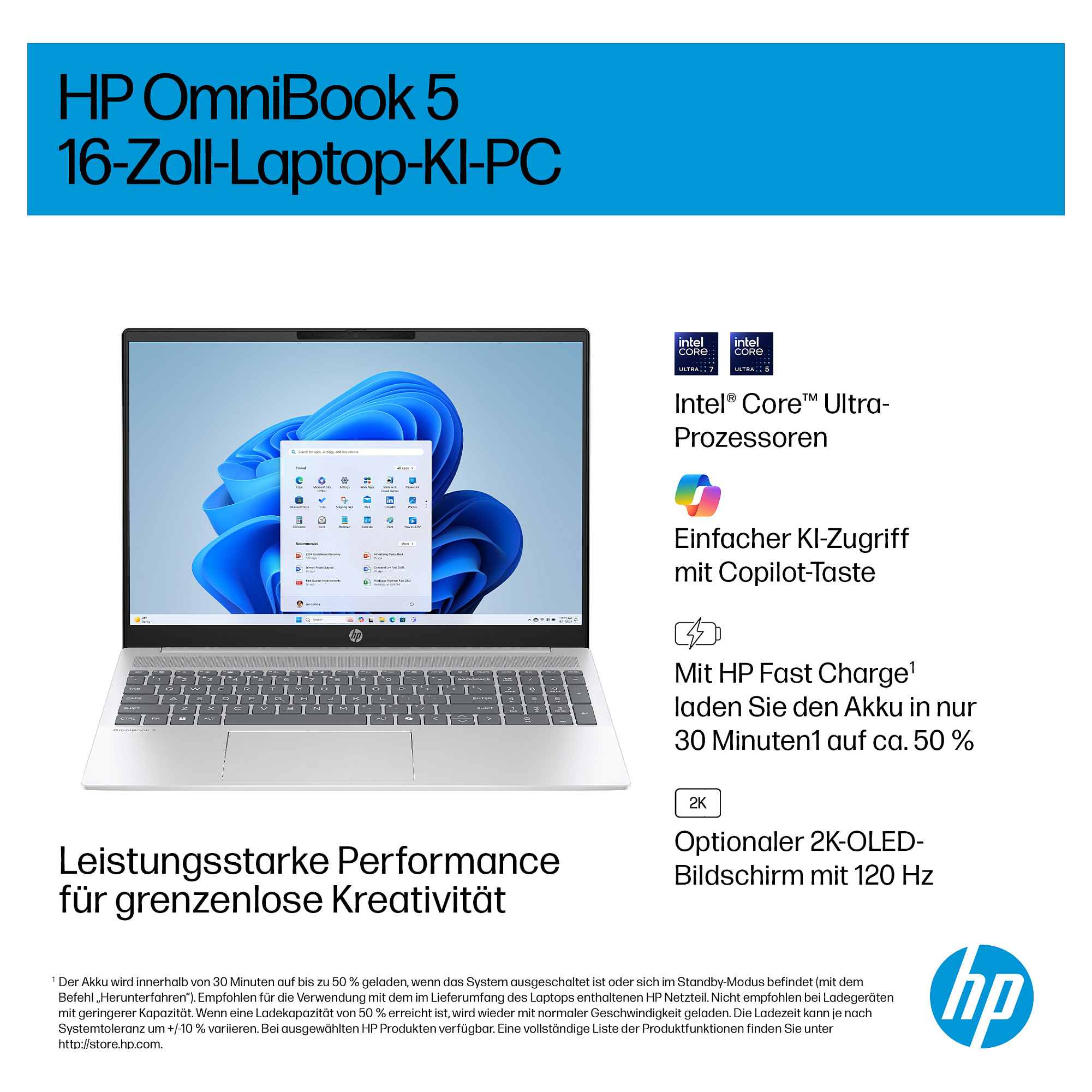 Laptop HP OmniBook 5 16-af1155ng (16", Intel Core Ultra 5 225U, 16GB, 512GB SSD, Windows 11 Home, Non-HR tipkovnica)-3